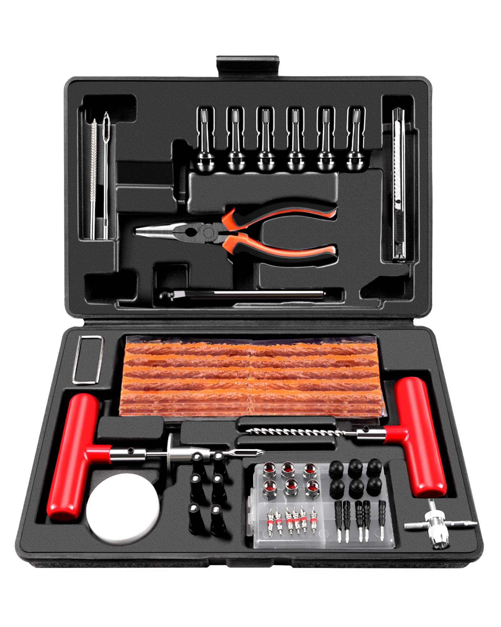 Orcish 98Pcs Tire Repair Kit, Professional Heavy Duty Tire Plug Kit, Tire Patch Kit For Fix A Flat, Tubeless Tire Puncture Chang
