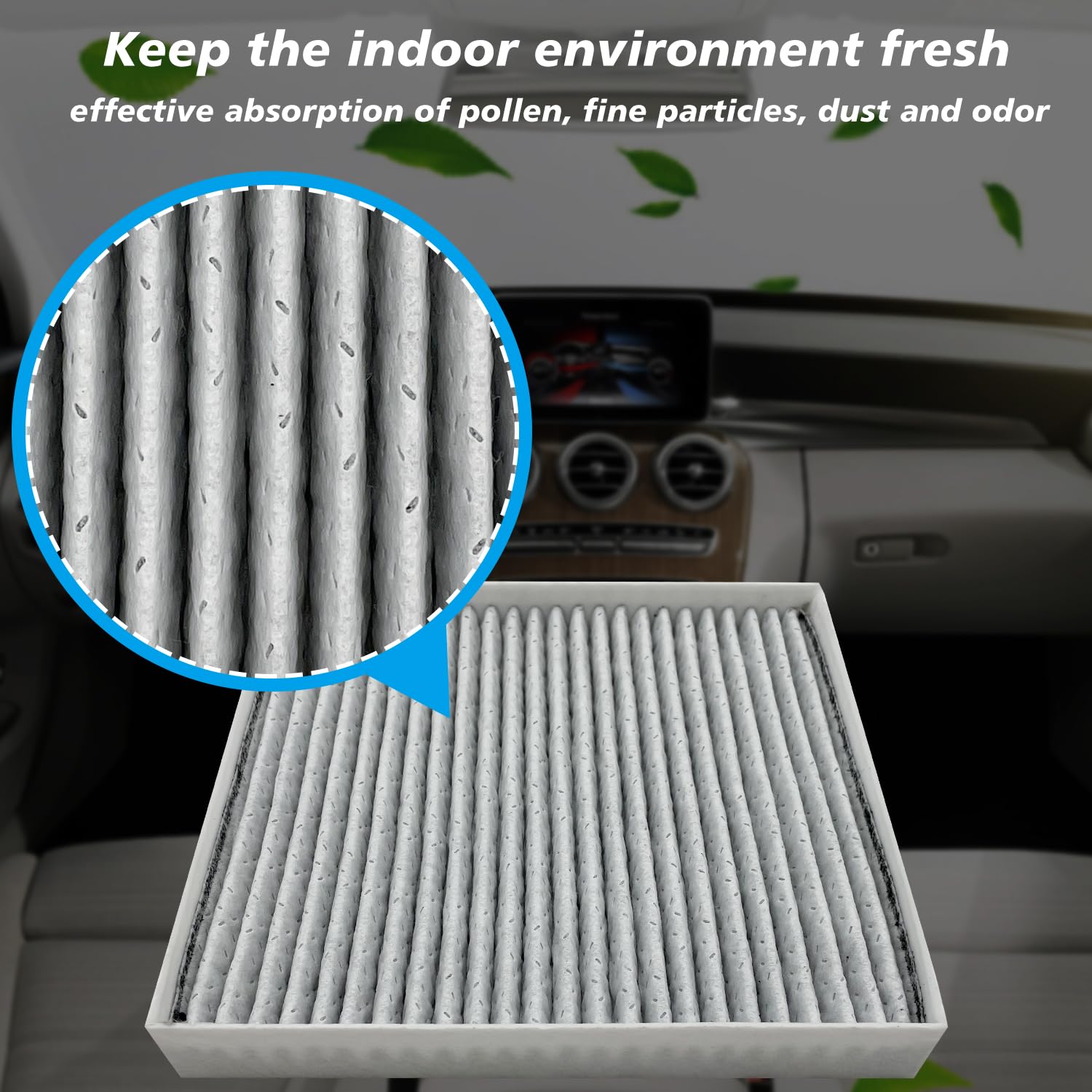 Capume Cabin Air Filter JMS80 Fits for Hyundai 2020 2021 2022 2023 2024 Palisade, Replacement for 97133S8000