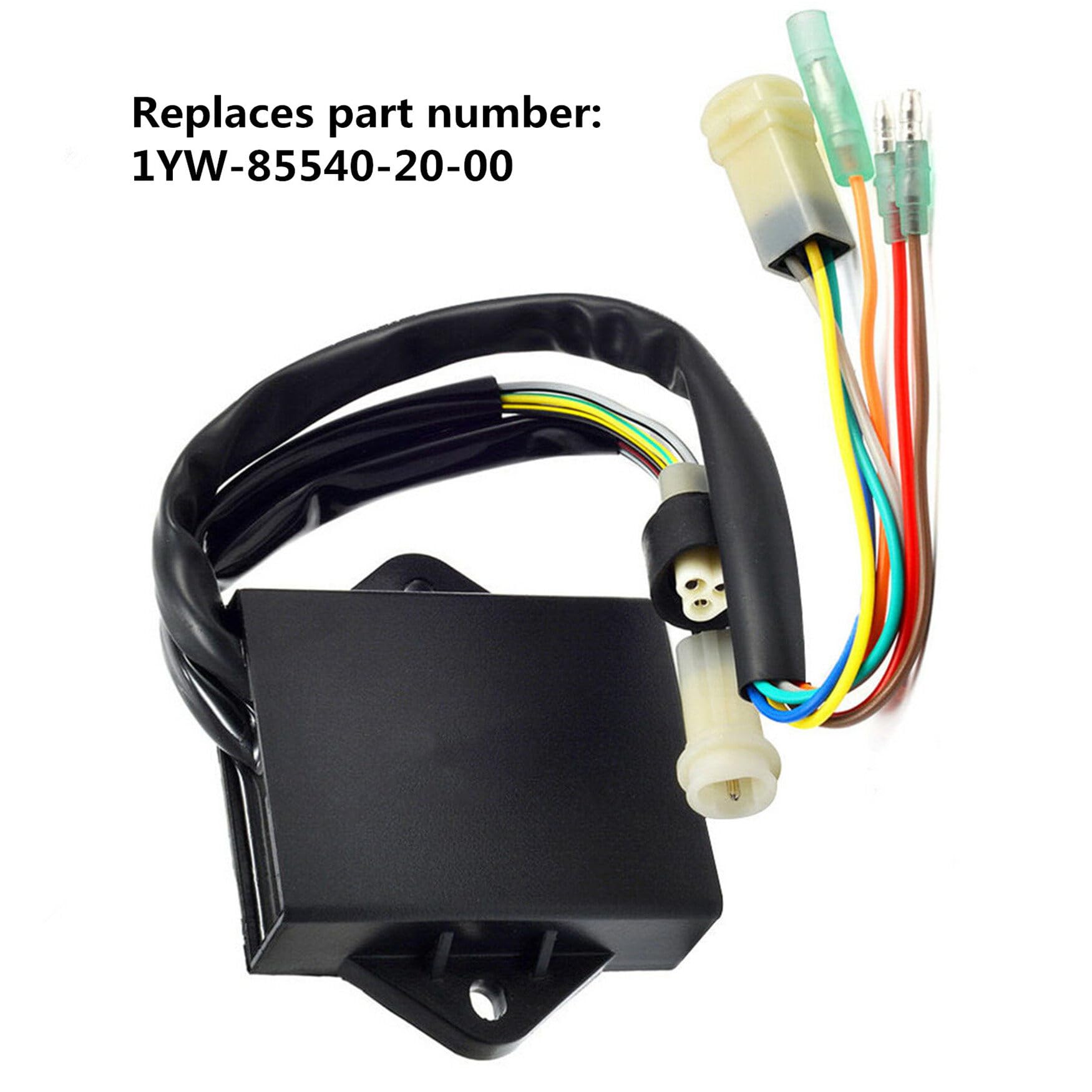 WFLNHB CDI Box Replacement for Yamaha Moto 4 & Big Bear 350, Model 1YW-85540-20-00, Black, 1987-1988