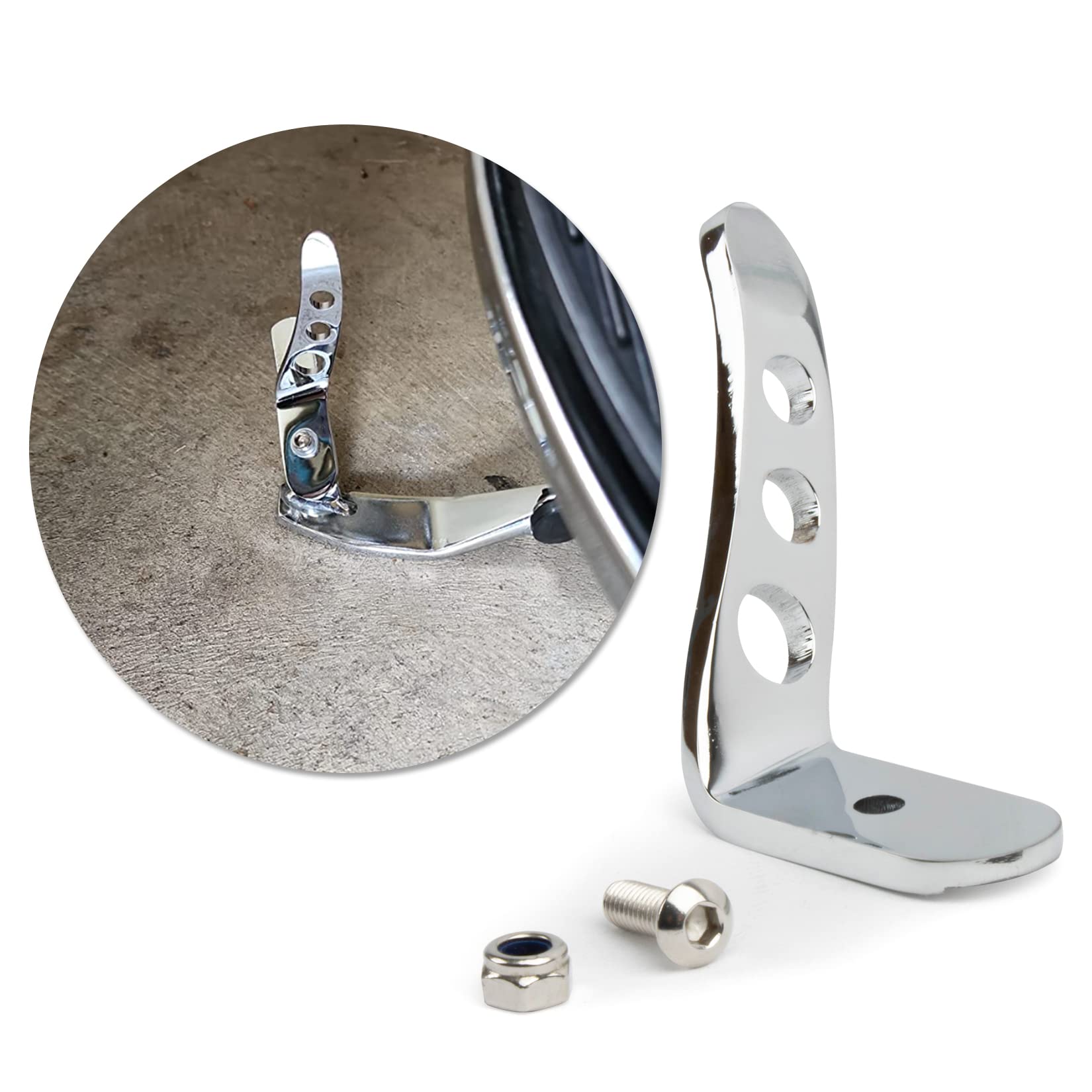 PSLER Kickstands Side Stand Assist Tool Motorcycle Jiffy Stand Extension Kit Foot Pedal Support for Touring 1991-2021, Road King