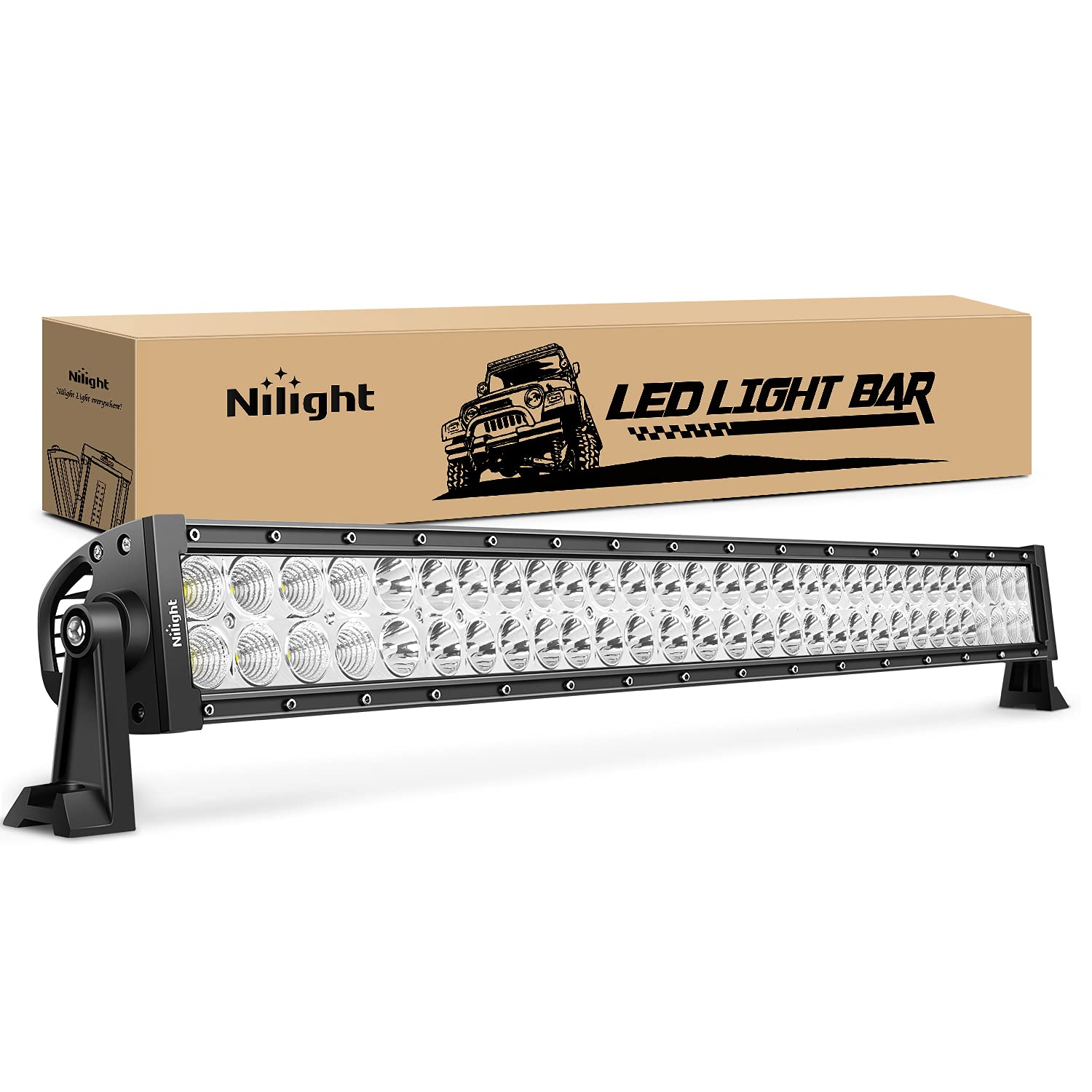Nilight Led Light Bar 32 Inch 180W 12600Lm Spot Flood Combo Driving Lamp Roof Bumper Off Road Lights Led Work Light Pods For Van