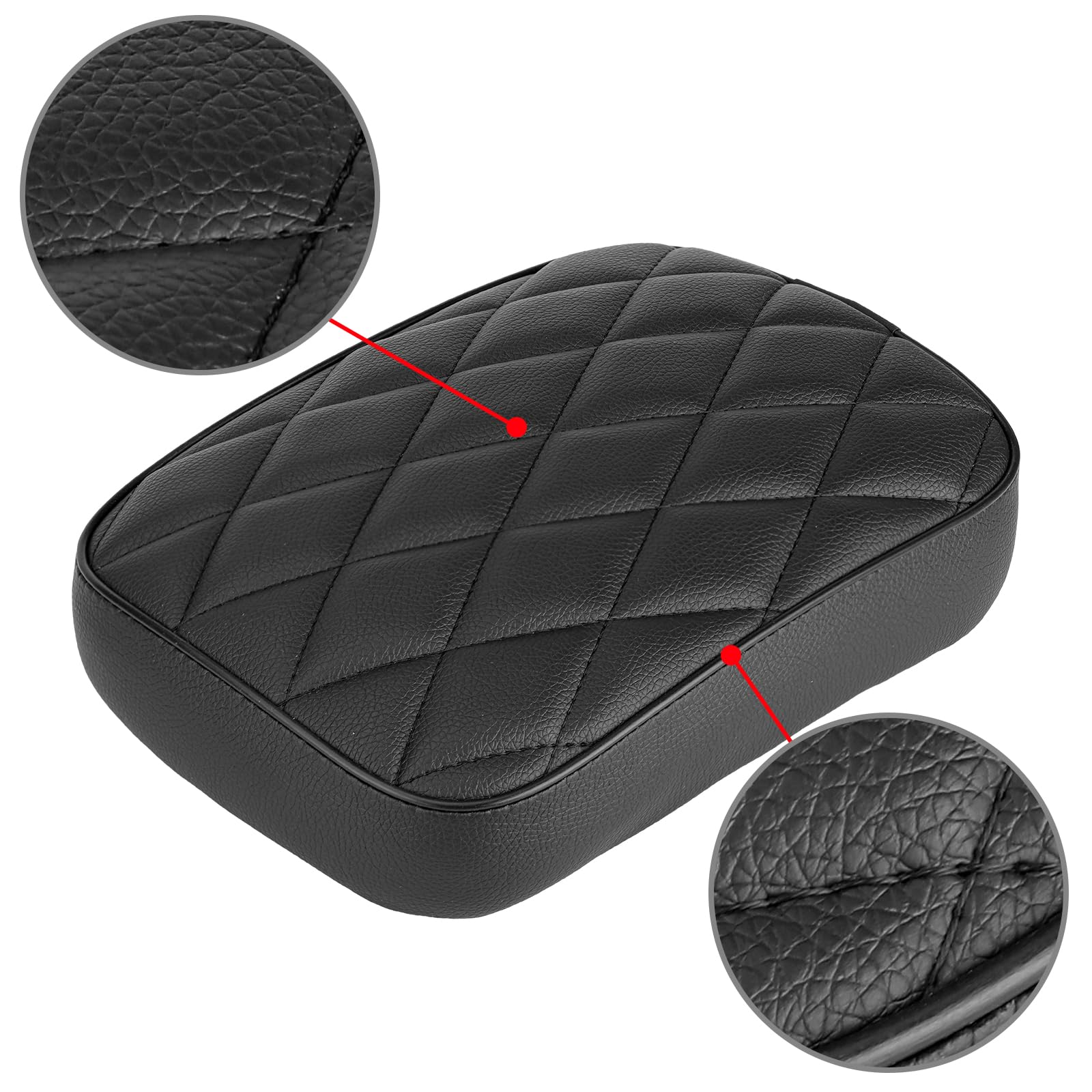 Lkv 10.63 ' Motorcycle Rear Passenger Seat Pillion Cushion Pad With 8 Suction Cups Replacement For Harley Sportster 883 1200 Dyna Bobber Custom Chopper