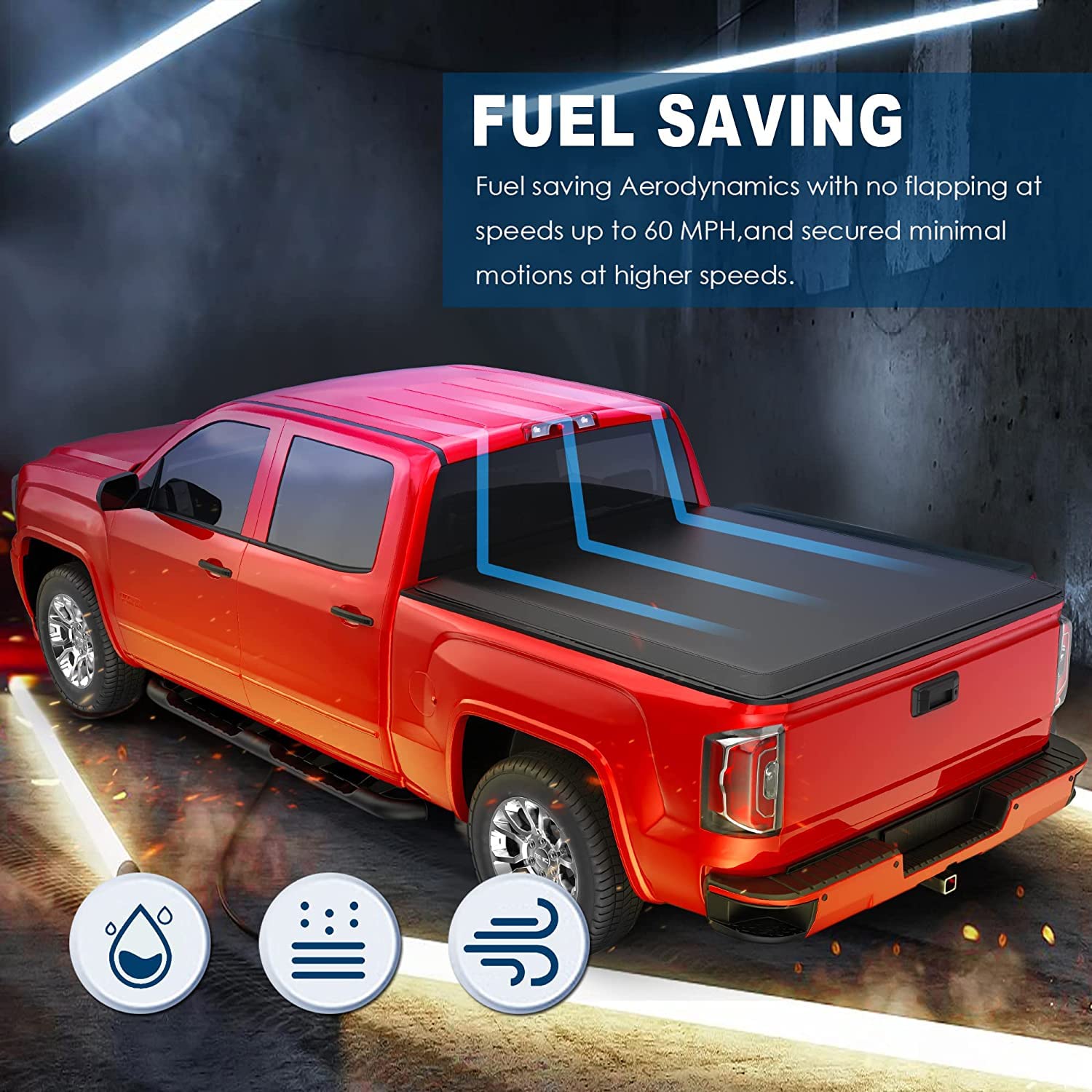 Mostplus Quad Fold Soft Truck Bed Tonneau Cover Compatible With 2015-2024 2025 Chevrolet Colorado/Gmc Canyon 62 Ft Bed 74 Inch F