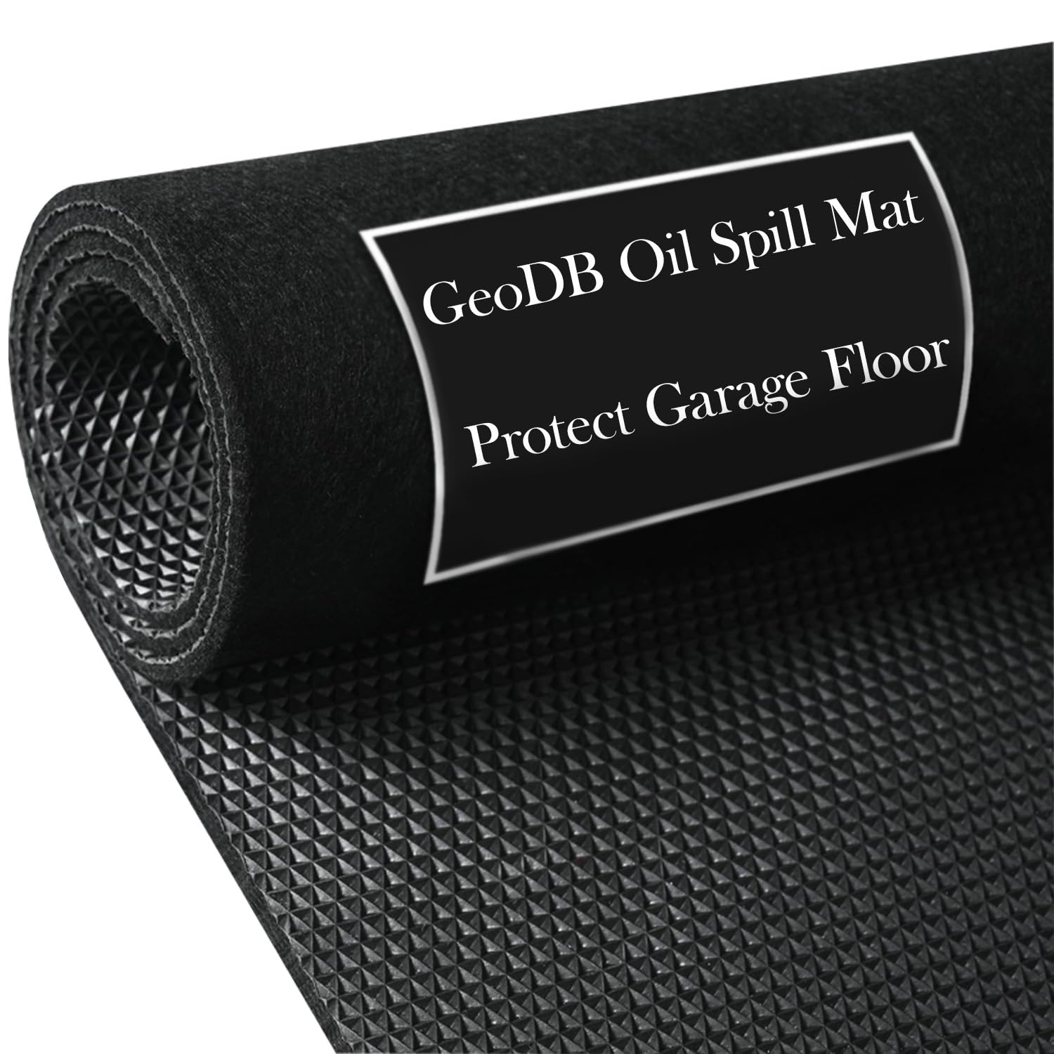 GeoDB Oil Spill Mat, Absorbent Grease Garage Floor Protector Under Car Auto Repairs, Oil Change Leak Resistant Heavy Duty Rubber