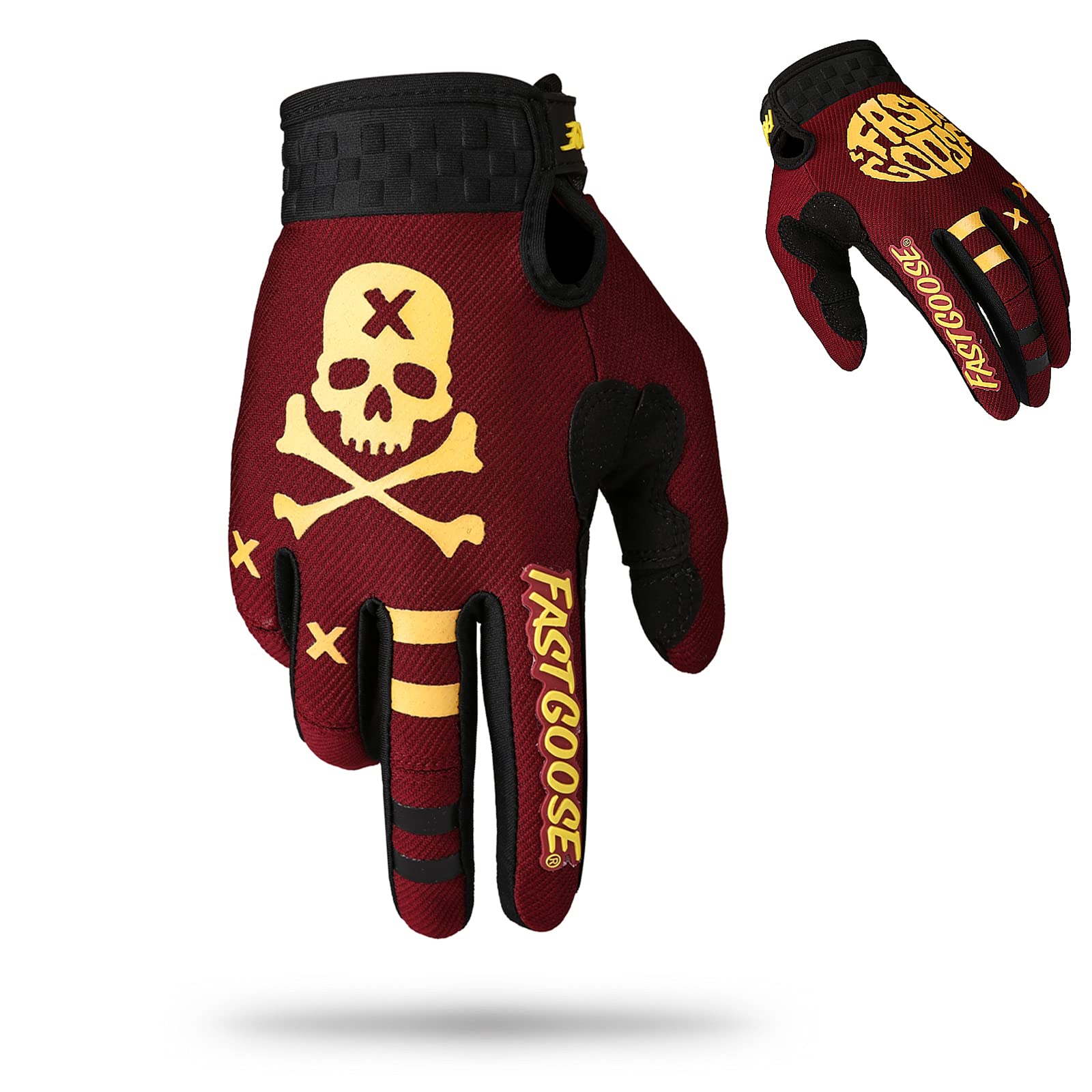 Fastgoose Dirt Bike Motorcycle Gloves Motocross Gloves Motorbike Riding Bike Gloves Atv Mx Mtb Off Road Racing Sports Cycling Glove (Maroon, Medium)