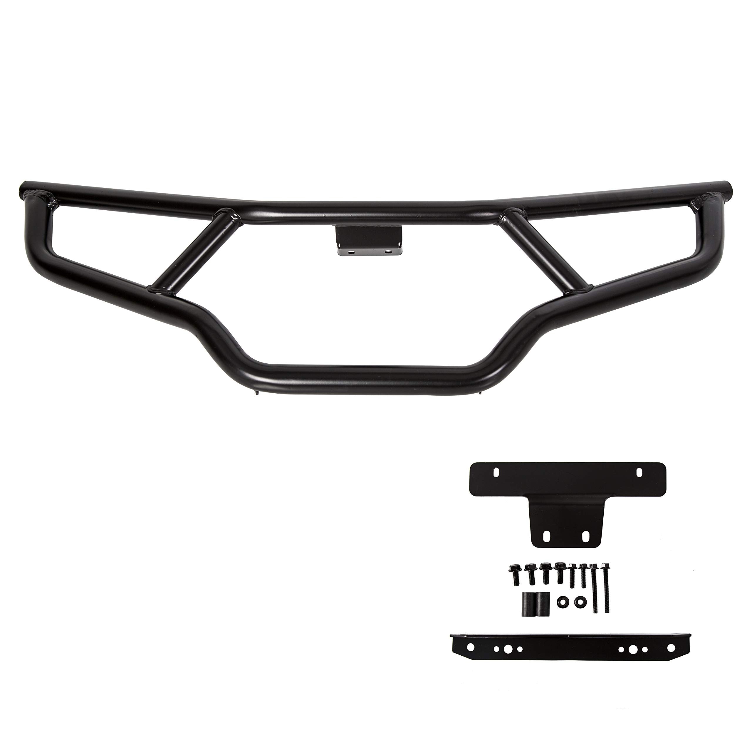 ECOTRIC Front Brush Guard Bumper for 2014-2023 Polaris Sportsman 450 570, Black Alloy Steel, Model VC-LYPS-040-1, Durable Protector