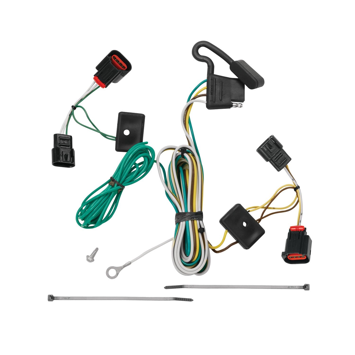 Tekonsha T-One T-Connector Harness, 4-Way Flat, Compatible with Select Volkswagen Routan