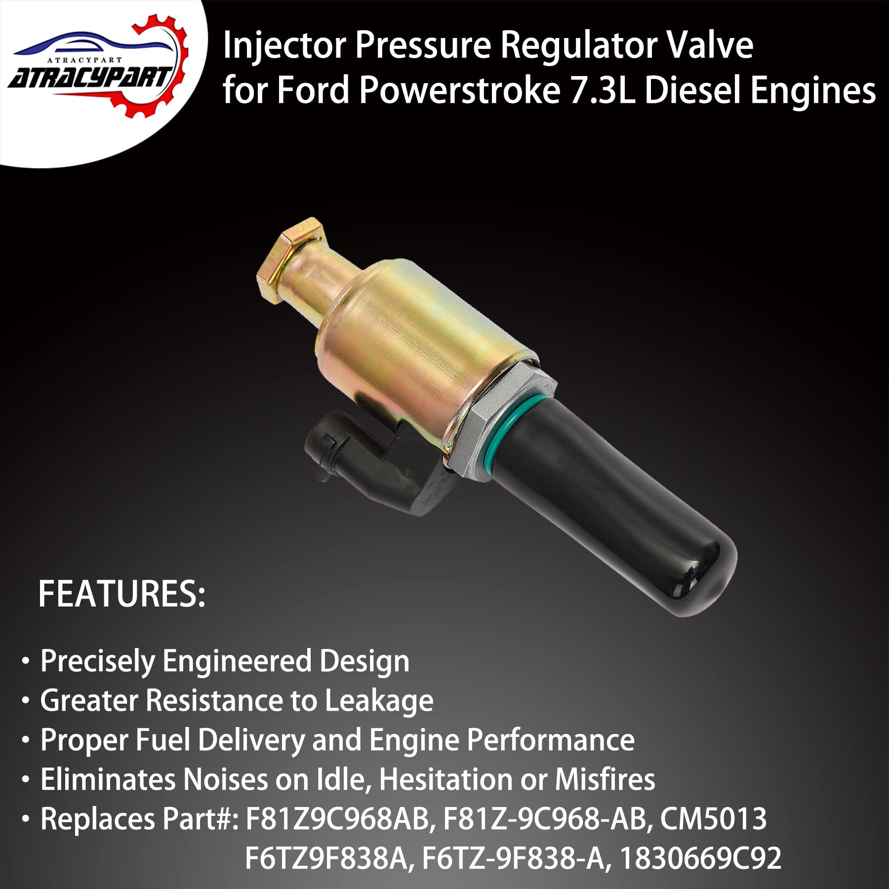 ATRACYPART IPR Valve with ICP Sensor for 1995-2003 Ford Super Duty & Econoline | Replaces F81Z9C968AB, F6TZ9F838A