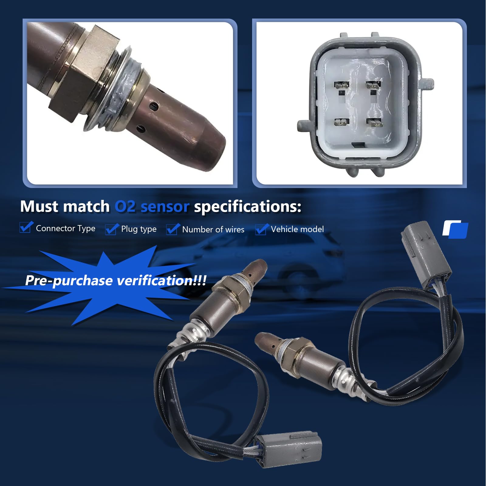 MAXFAVOR 2Pcs Upstream Oxygen O2 Sensor Replacement for 2011 2012 Nissan Frontier Pathfinder Xterra Suzuki Equator 4.0L,for 2009