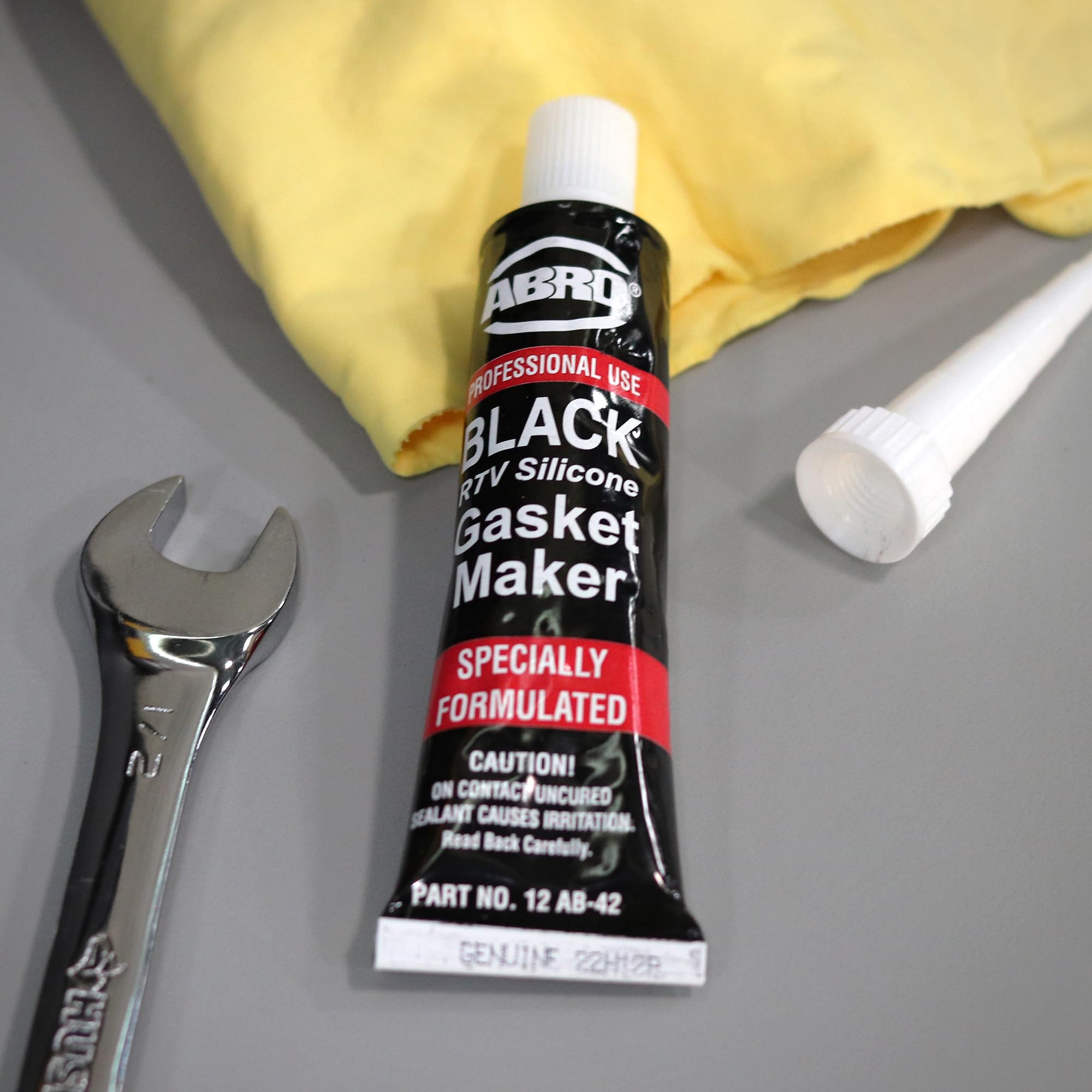 Abro Rtv Silicone Sealant And Gasket Maker: Up To 500 Degree F Heat, High Temp Silicone Head Gasket Sealer, 1.5 Oz/42.5G Tube -