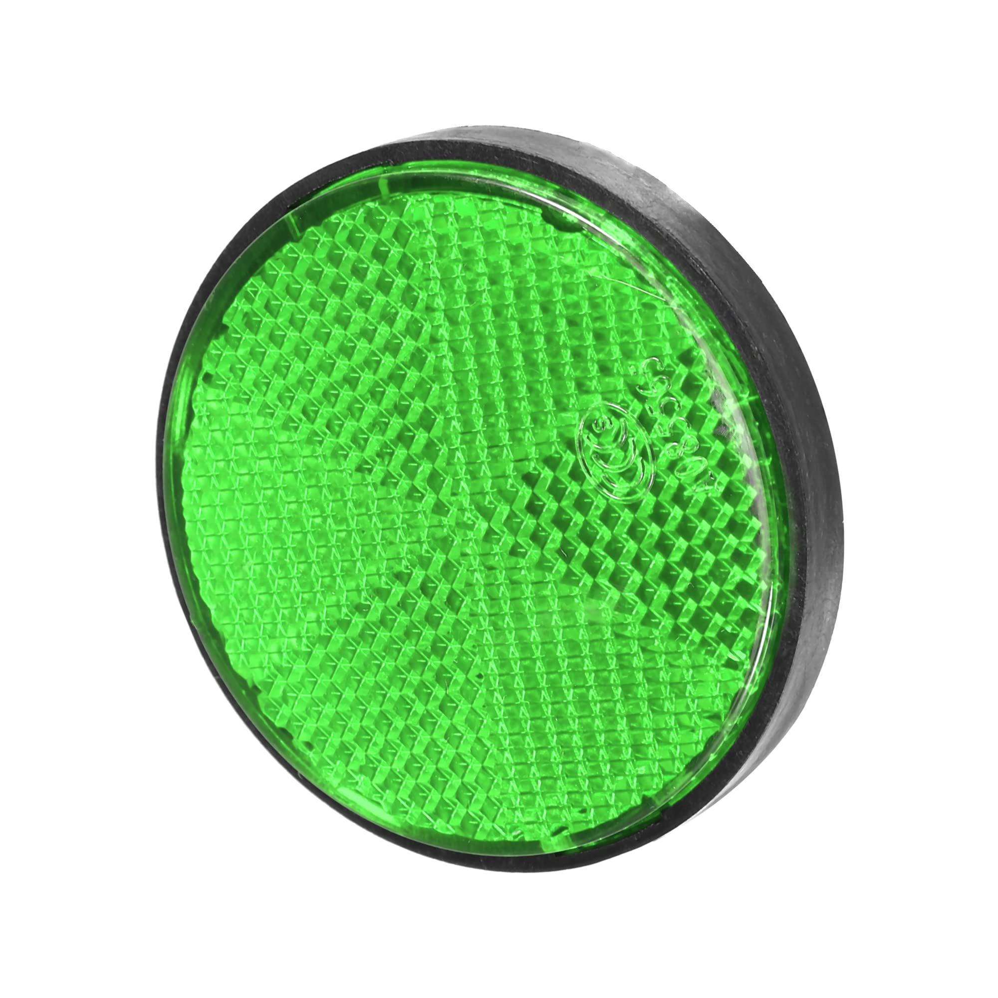X Autohaux 8 Pcs Round Stick-On Safety Spoke Reflective Self Adhesive Reflector For Gate Posts Cars Trailer Motorcycle Trucks Boat Bicycle Bike Green