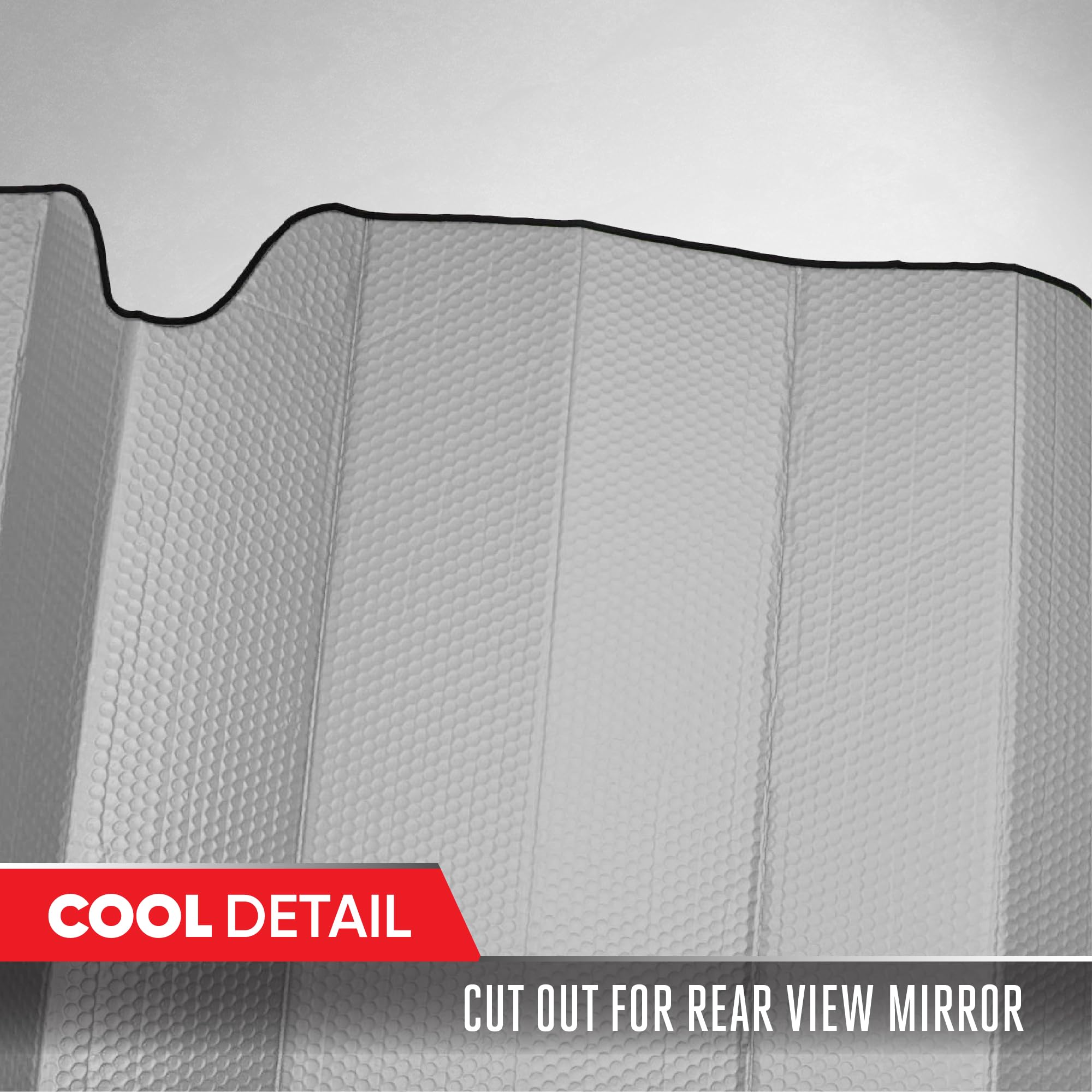 Motor Trend Gray Accordion Folding Car Windshield Sun Shade - Blackout Sun Visor for Car Windshield - Foldable Jumbo Sunshade an