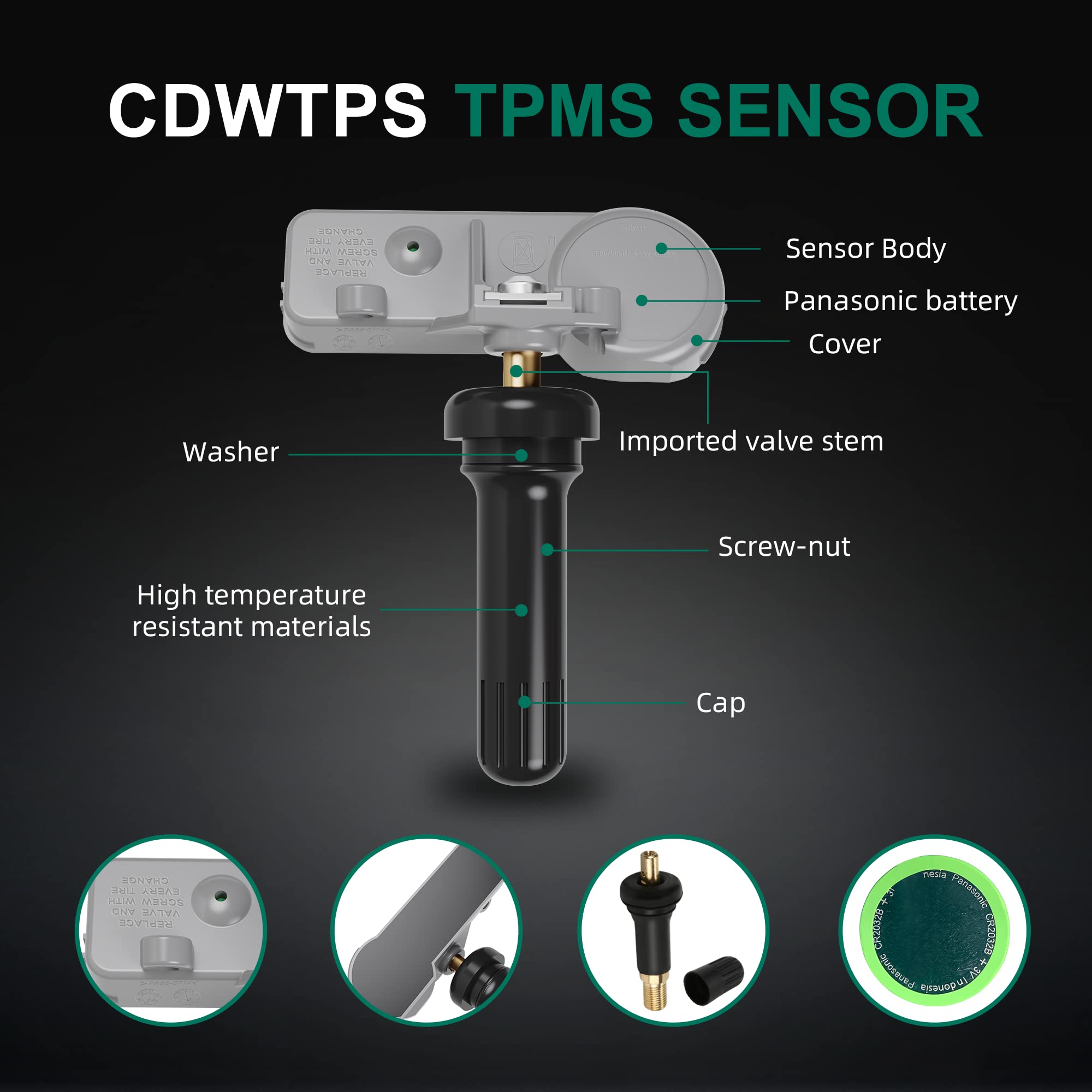 Tpms Sensor, 315Mhz Tire Pressure Monitor System For Buick | Gmc | Chevy | Cadillac Replace#13581558 13598771,13598772,13586335,20923680