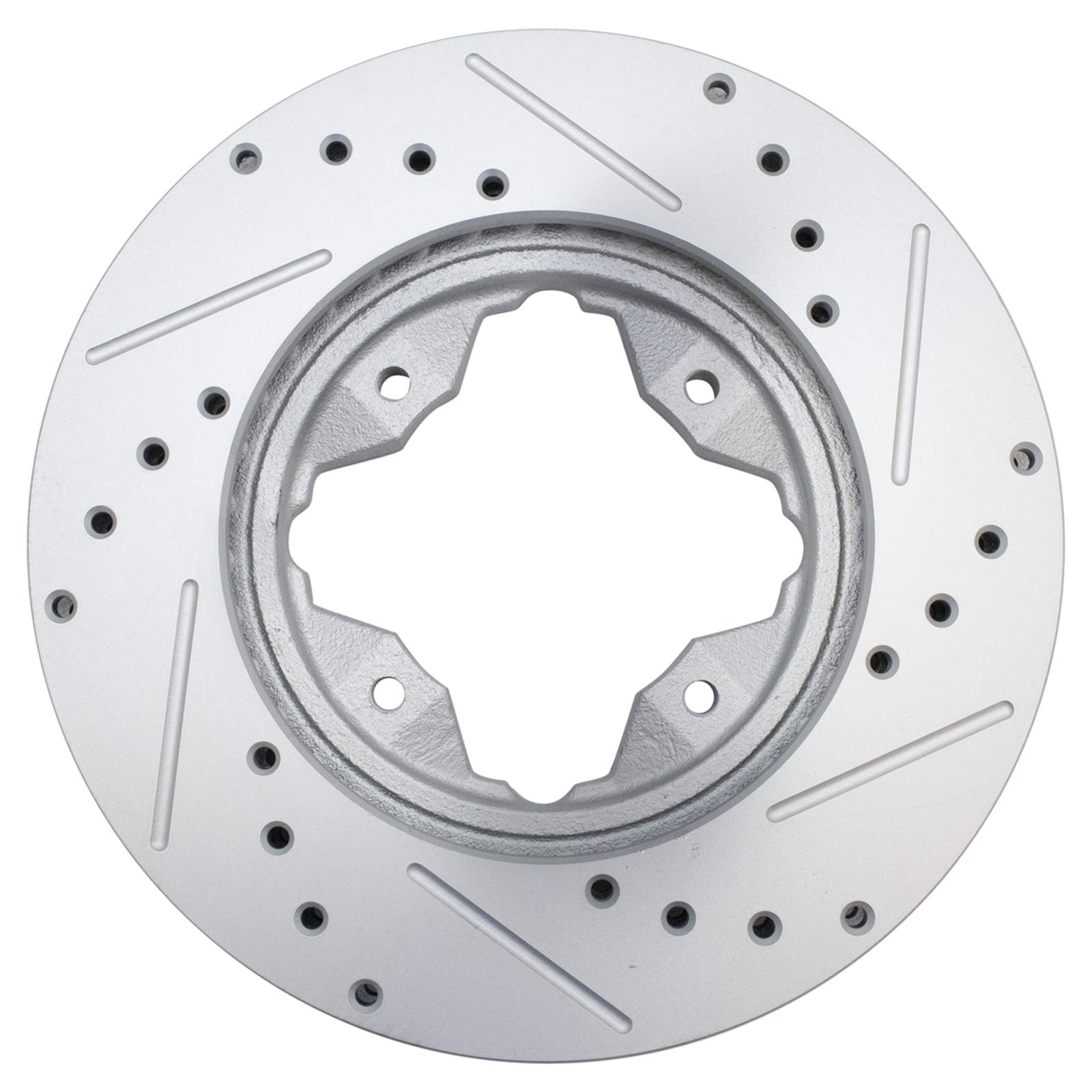 Trq Front Performance Brake Rotors Set Premium G-Coated Cross Drilled & Slotted Compatible With 1997 Acura Cl 1990-1997 Honda Ac