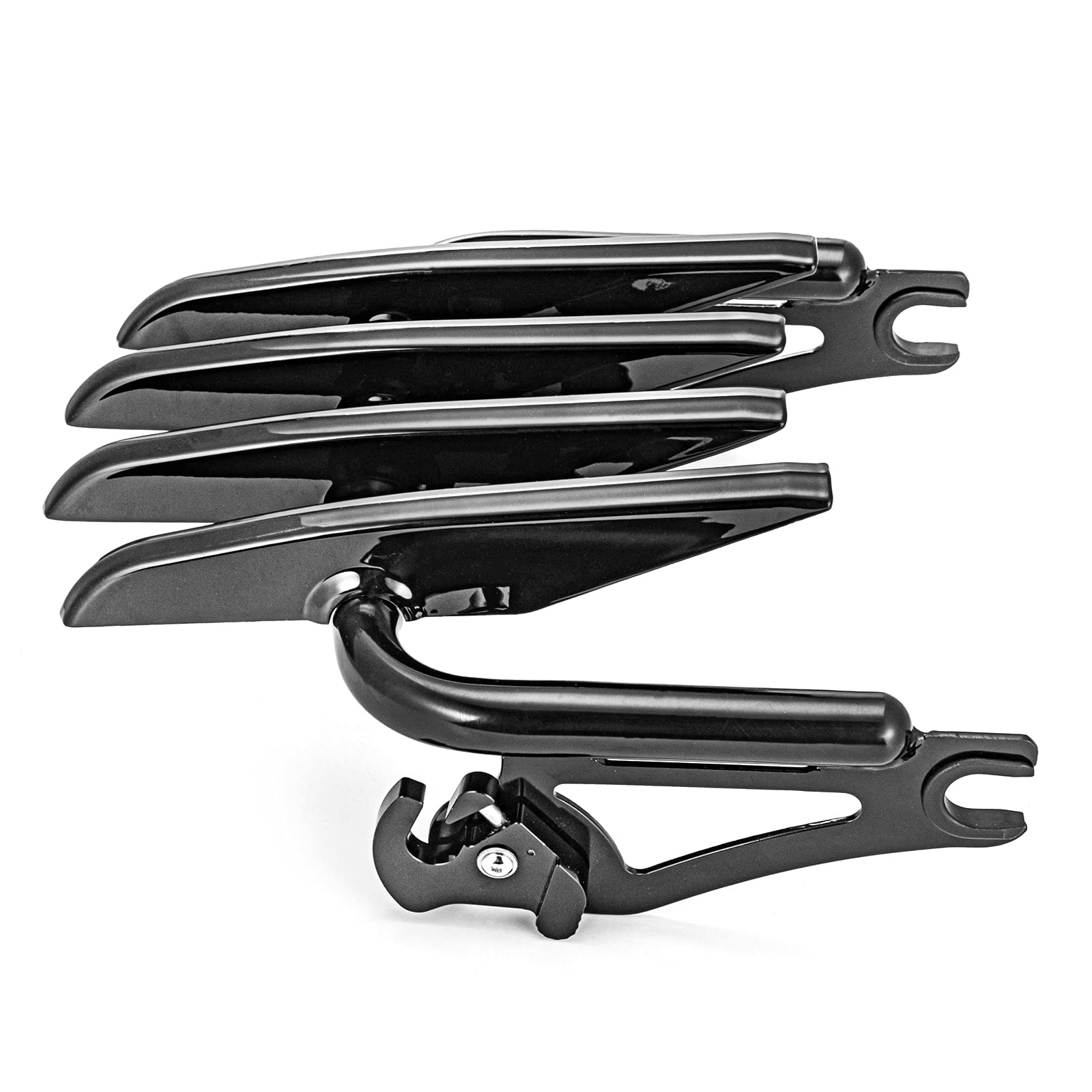 Mofun Gloss Black Luggage Rack Stealth Style Detachable Compatible With 2009-2024 Harley Touring Road King Electra Glide Road Glide Street Glide