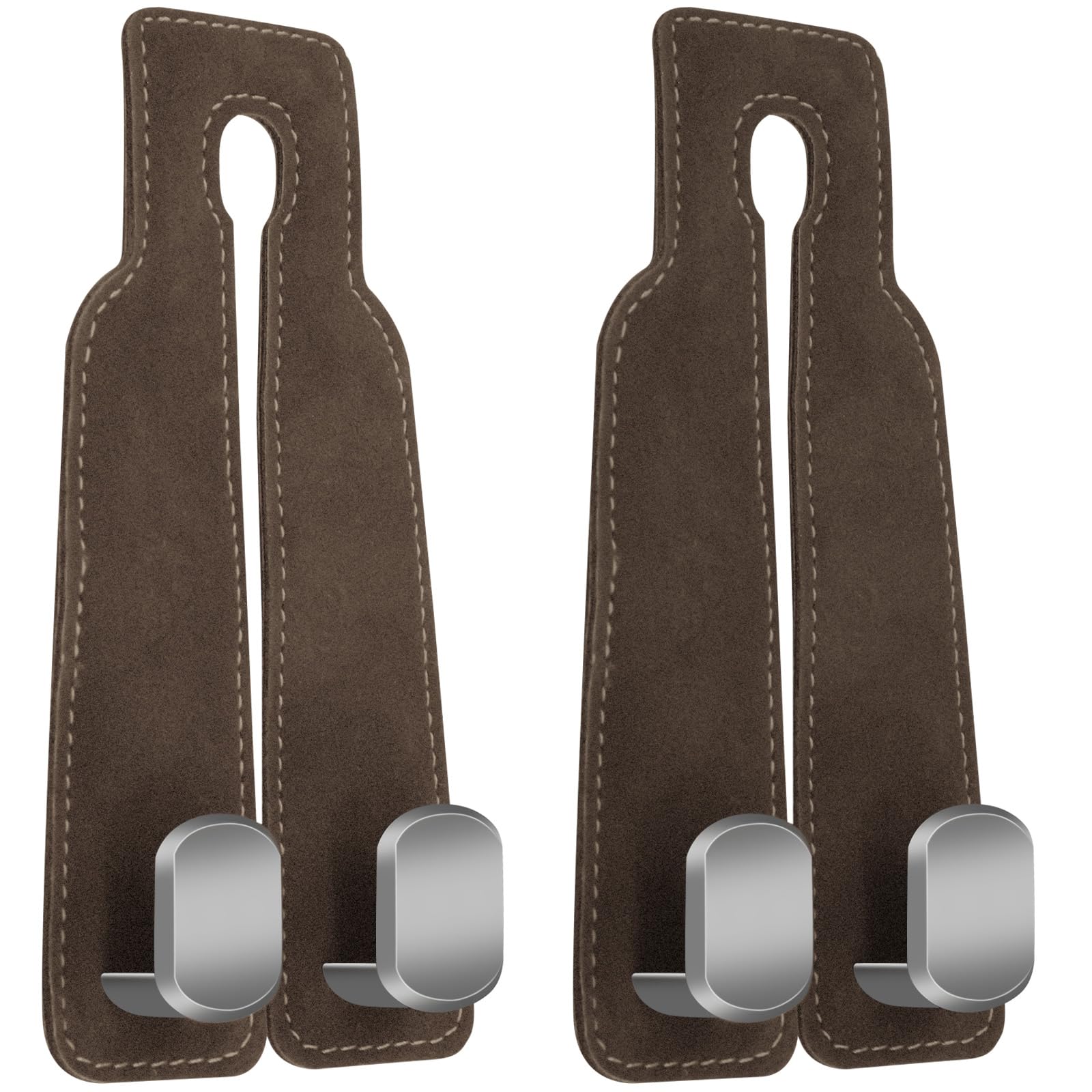 Canipha 2Pcs Car Seat Hooks For Headrest, Double Hook Purse Hook Car Storage Headrest Hooks Car Purse Holder For Car, Applies To
