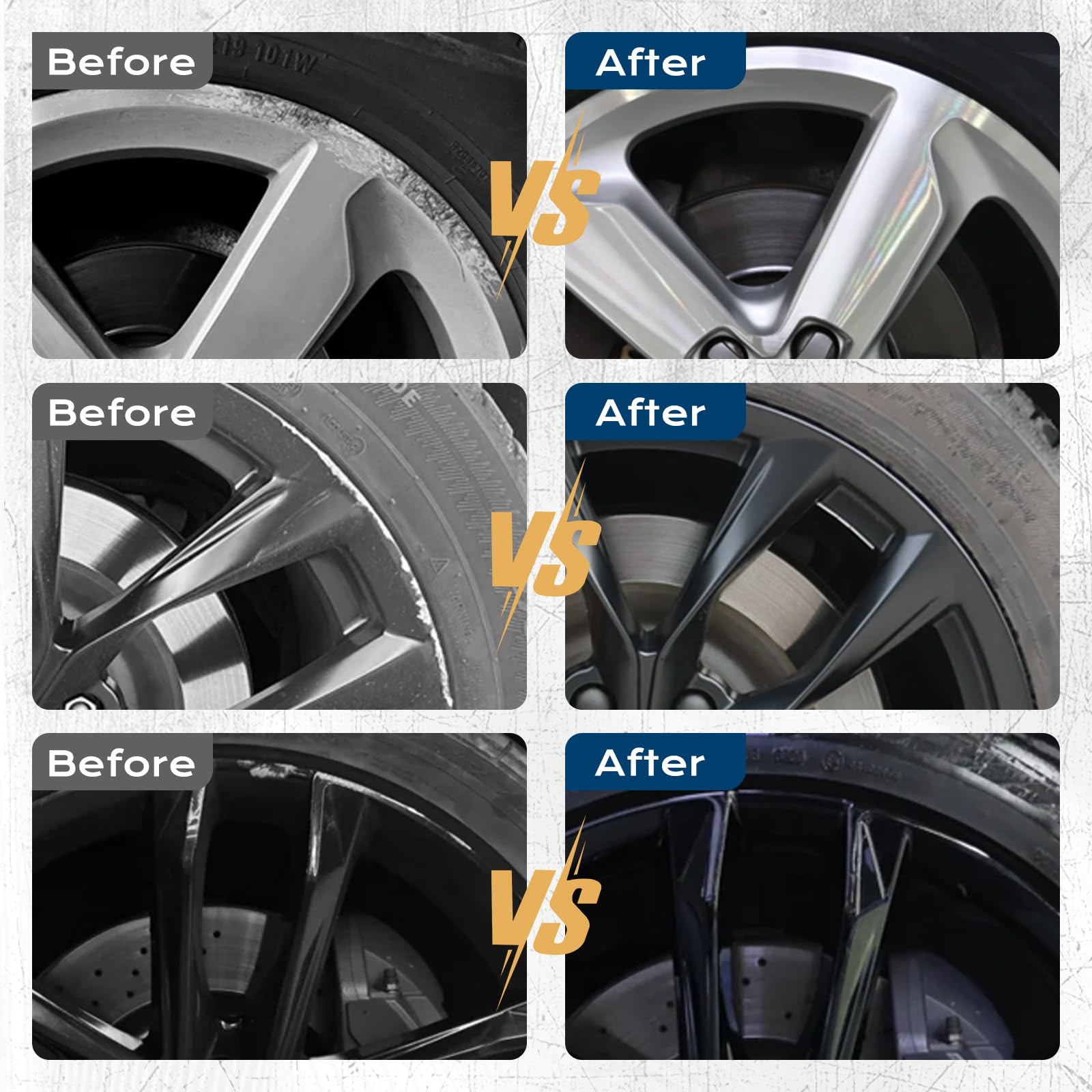Boncart Wheel Touch Up Paint, Rim Scratch Repair Kit For Curb Rash, Rim Paint Pen For Car Rim Scratch Quick Repair (Gloss Black)