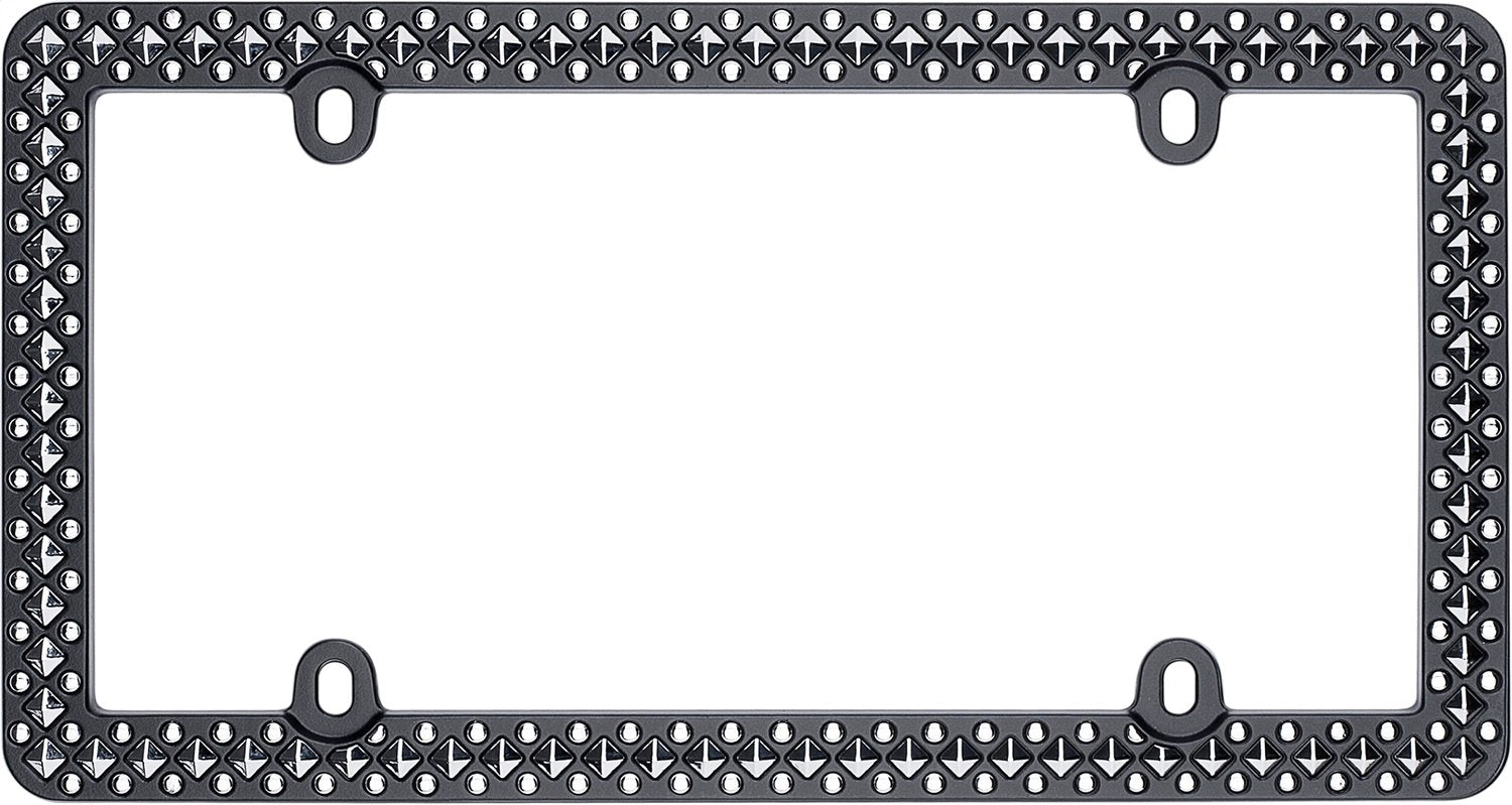 Cruiser Accessories Defender License Plate Frame, Matte Black/Chrome, Metal, 1 Frame, Model 58153
