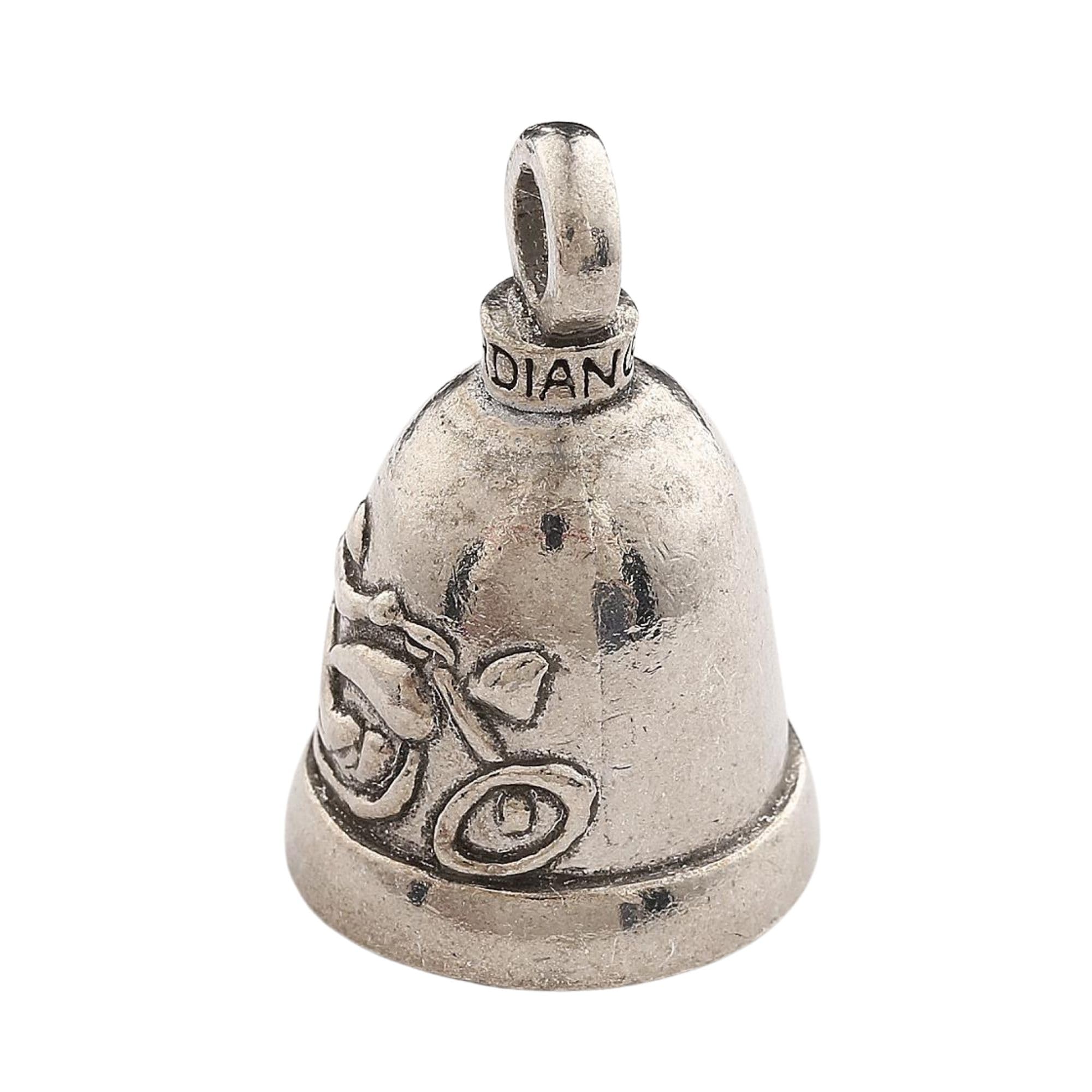Guardian Bell Motorcycle Good Luck Bell w/Keyring & Black Velvet Gift Bag | Motorcycle Bell | Lead-Free Pewter | Good Luck Gift