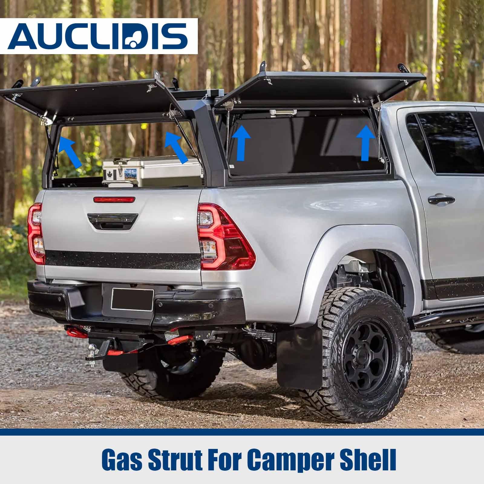 AUCLIDIS Gas Strut Shock Spring Lift Support, 18 inch, 40lb/178N, Model C16-20651, Set of 2 for Leer Camper Shell and Truck Top