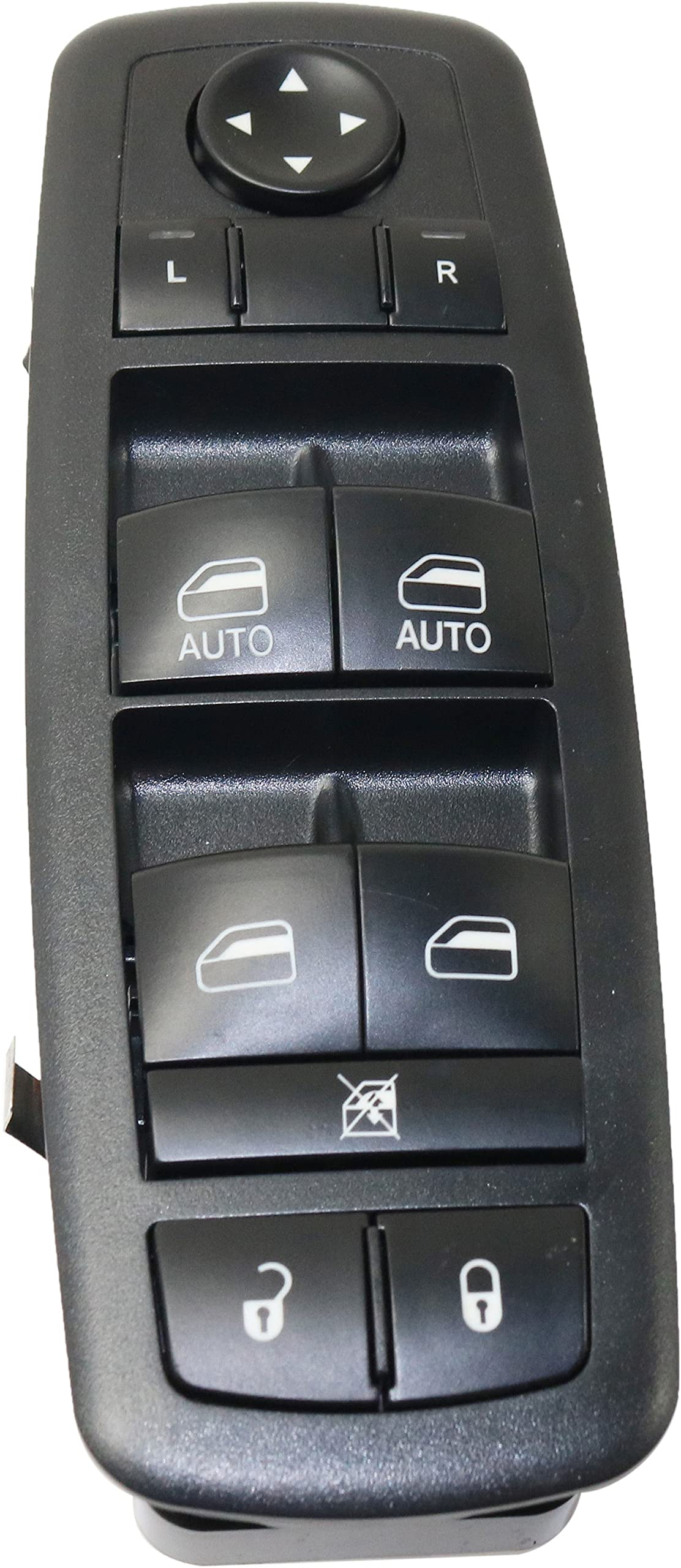 Evan Fischer Master Power Window Switch Compatible With Dodge Journey 2012-2019 Black With Driver And Passenger Auto Down 8-Pron