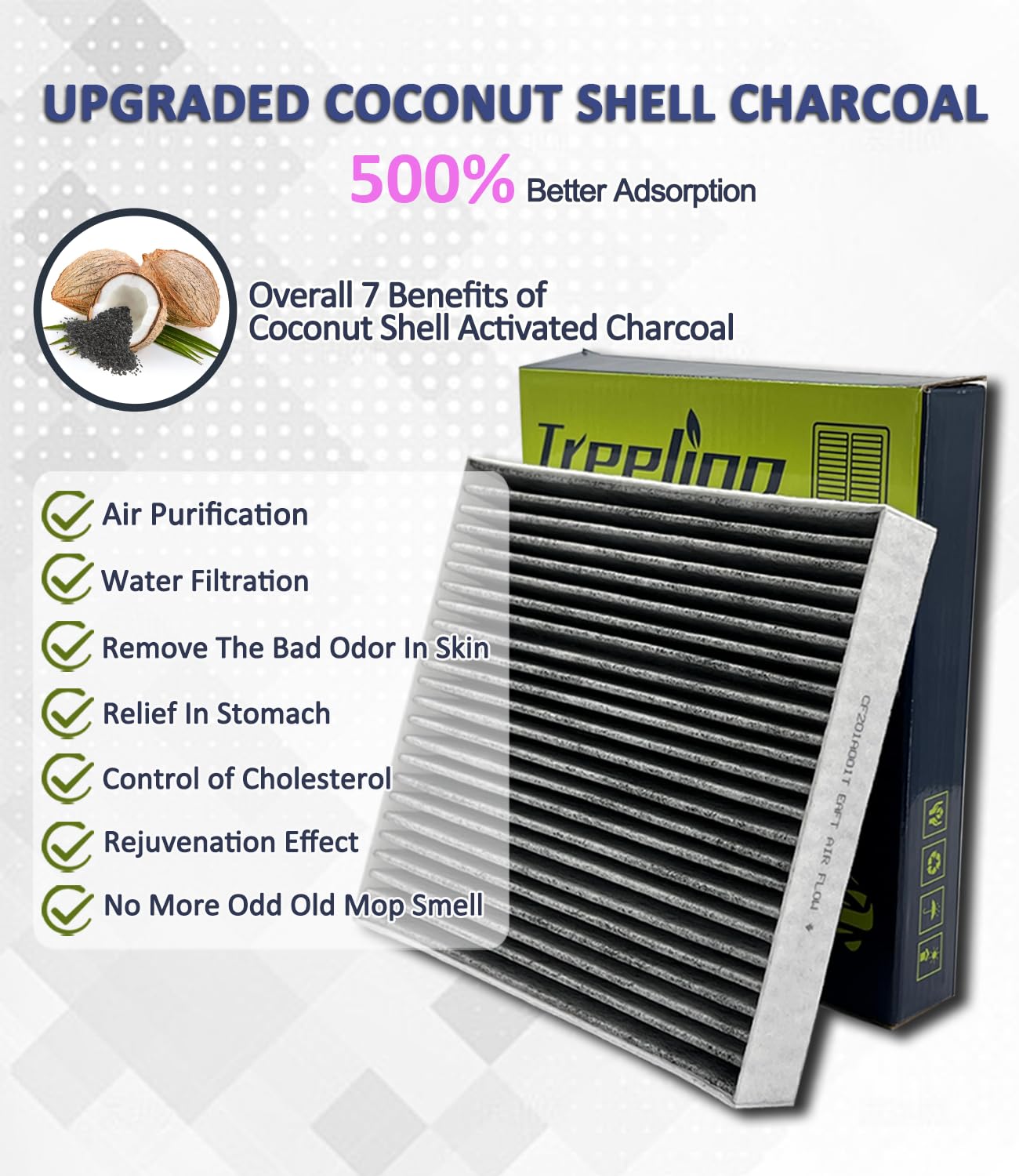 Treeligo Cf10388 Cabin Air Filter, Replacement For Titan 2004-2015 Armada 2005-2015 Nv2500 3500 2012-2014 Qx56 2004-2010, W/Upgr