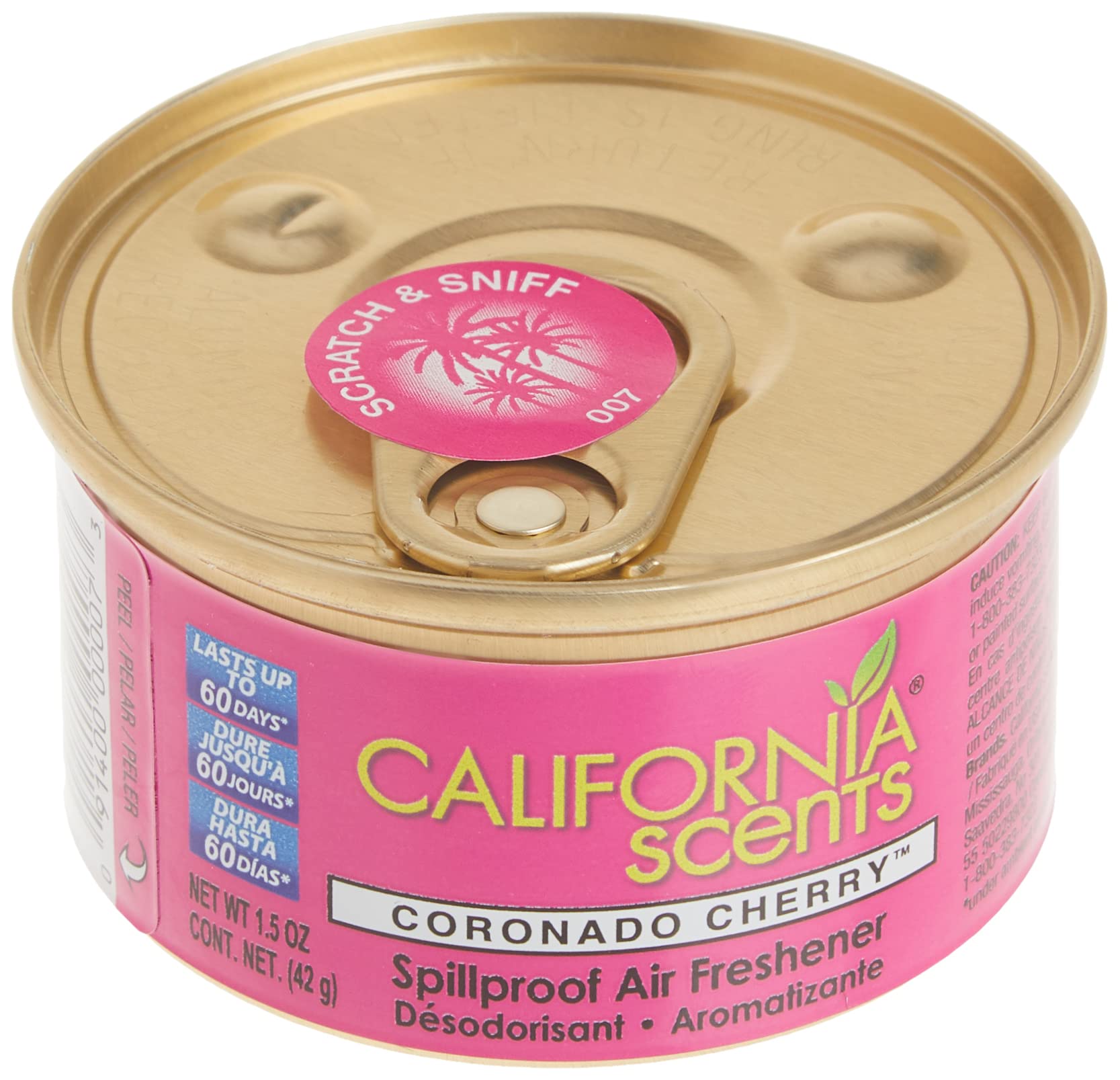 California Scents Can Air Freshener Set of 12, Spillproof, 1.5 Oz Each, Coronado Cherry, Fresh & Bold, Ideal for Home & Car