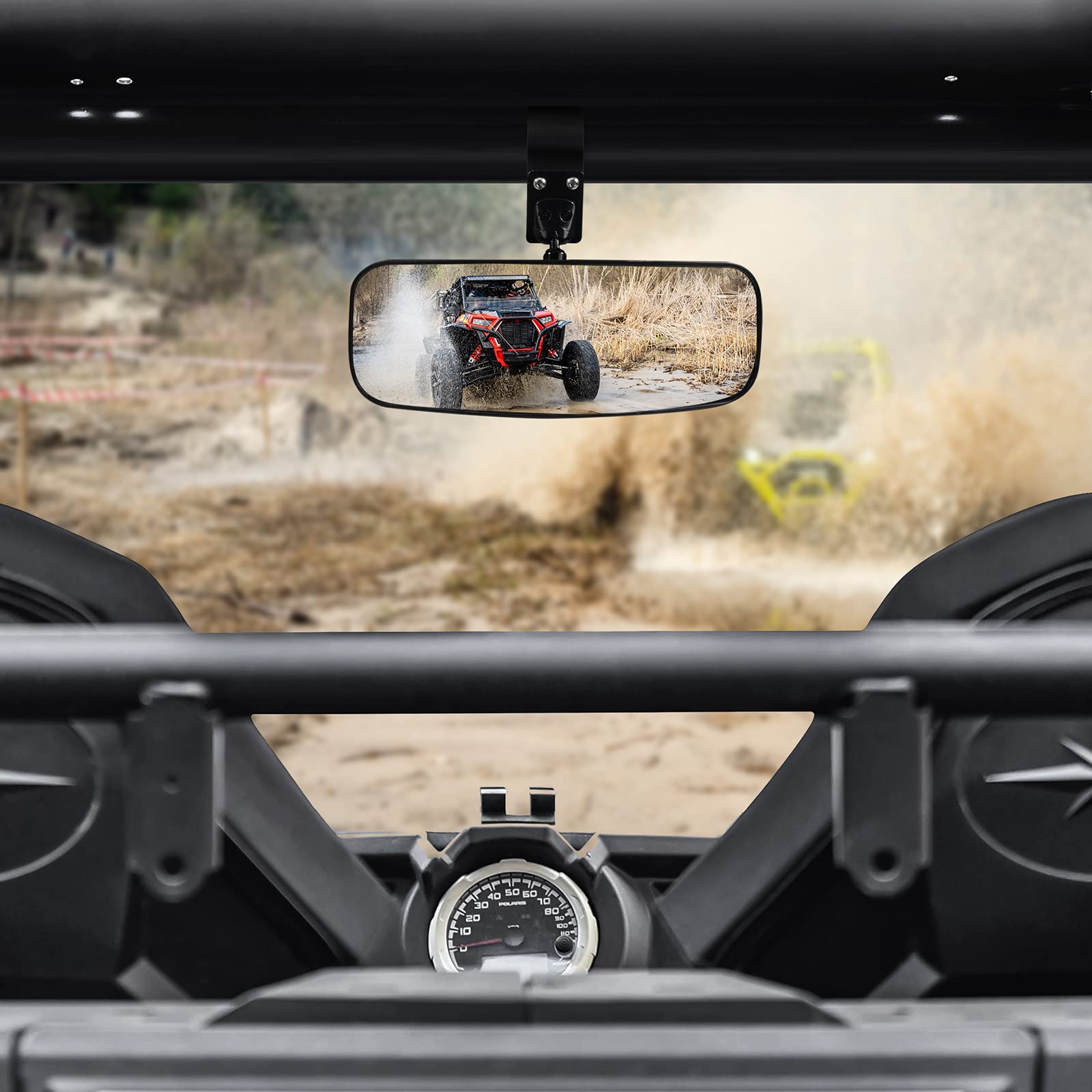 UTV Rear View Mirror, RZR Rearview Mirror for 1.75''-2'' Roll Bar Cage Compatible with Polaris RZR 1000 XP Turbo PRO R Kawasaki