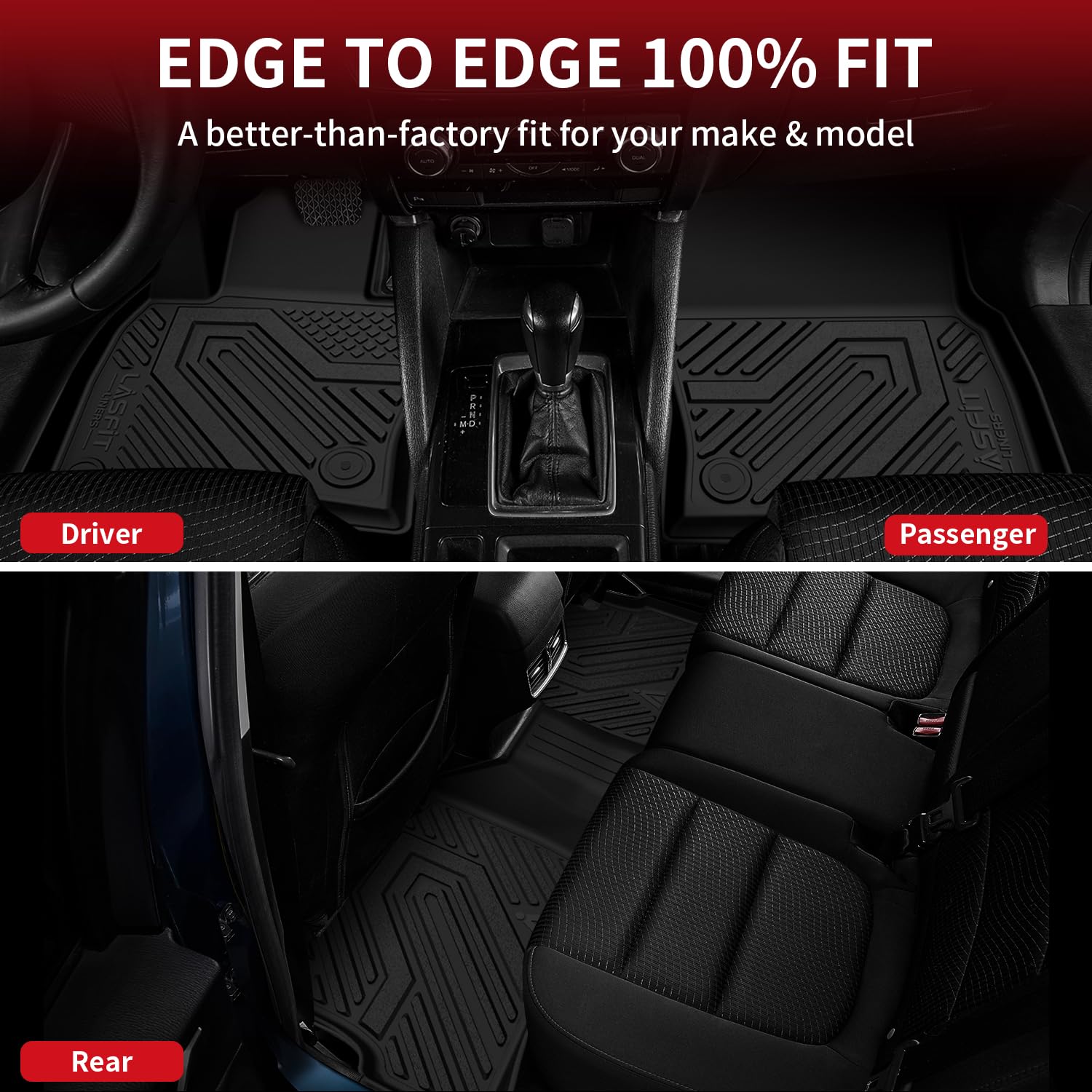 Lasfit Floor Mats & Cargo Mat Fit For Mazda Cx5 2025-2017, Custom Fit Tpe All Weather 2025 2024 2023 2022 2021 2020 2019 2018 20