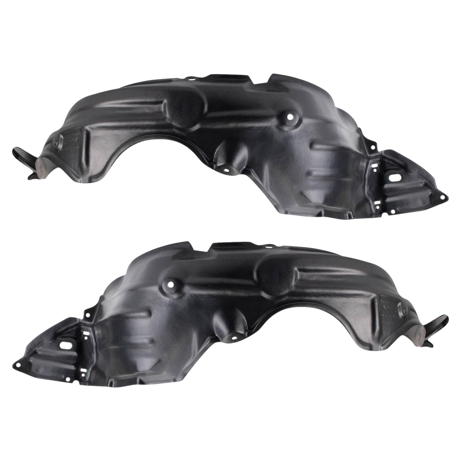 Trq Inner Fender Liner Set Compatible With 2007-2011 Toyota Yaris To1250119 To1251119