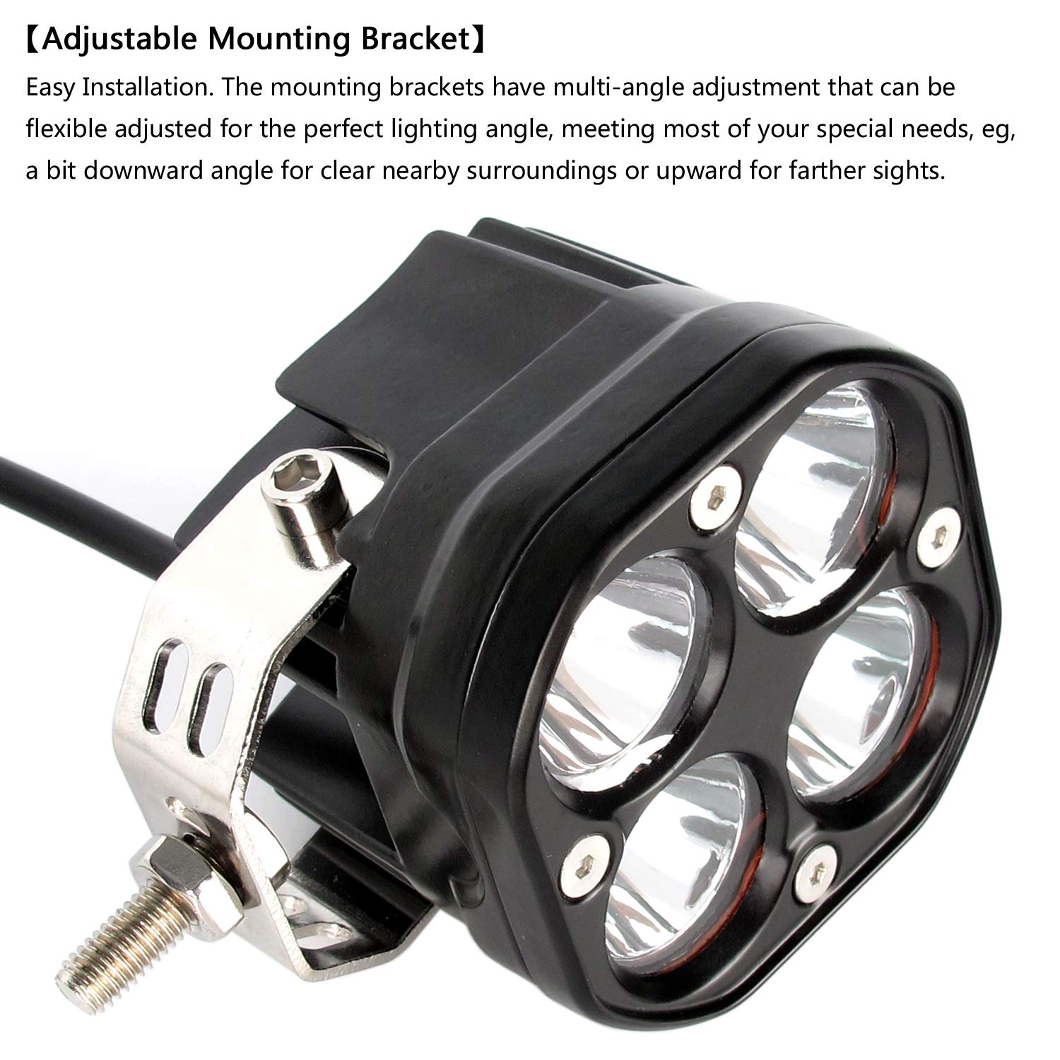 White Led Pods Light 3Inch 40W Cube Lights For 12V 24V Off Road Cars Truck Boat Ford Pickup Atv Utv Forklift Suv Scooter Tractor