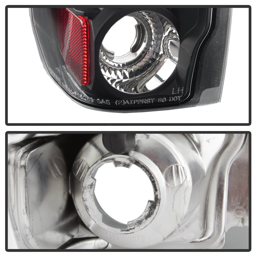 ACANII Black Rear Tail Lights for 1987-1996 Ford F150 F250 F350 Bronco - Driver & Passenger Side Brake Lamps Pair