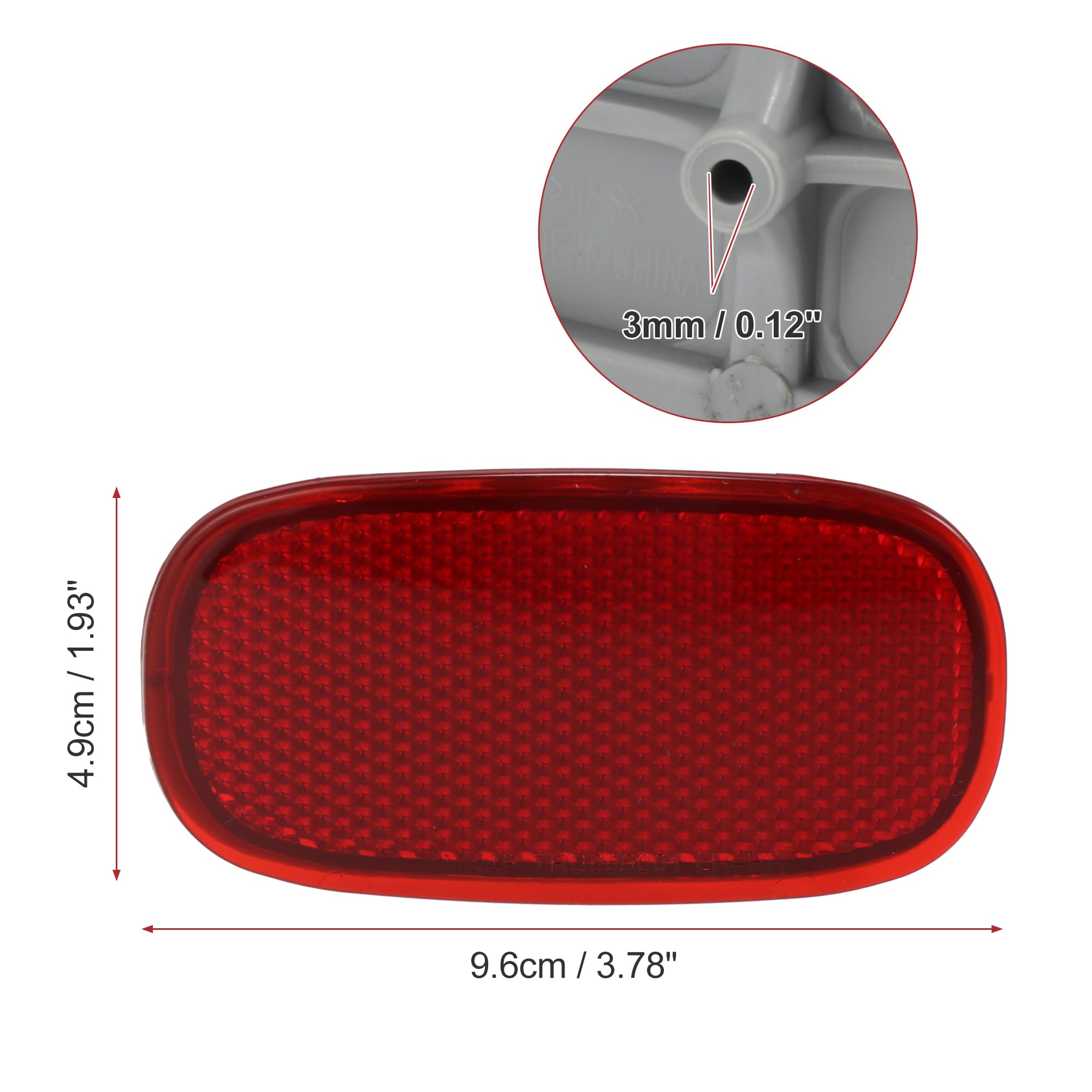 X Autohaux Exterior Rear Bumper Side Marker Reflector Red For Toyota Rav4 1996-2005 For Toyota Matrix 2010-2014 Left Right 81910