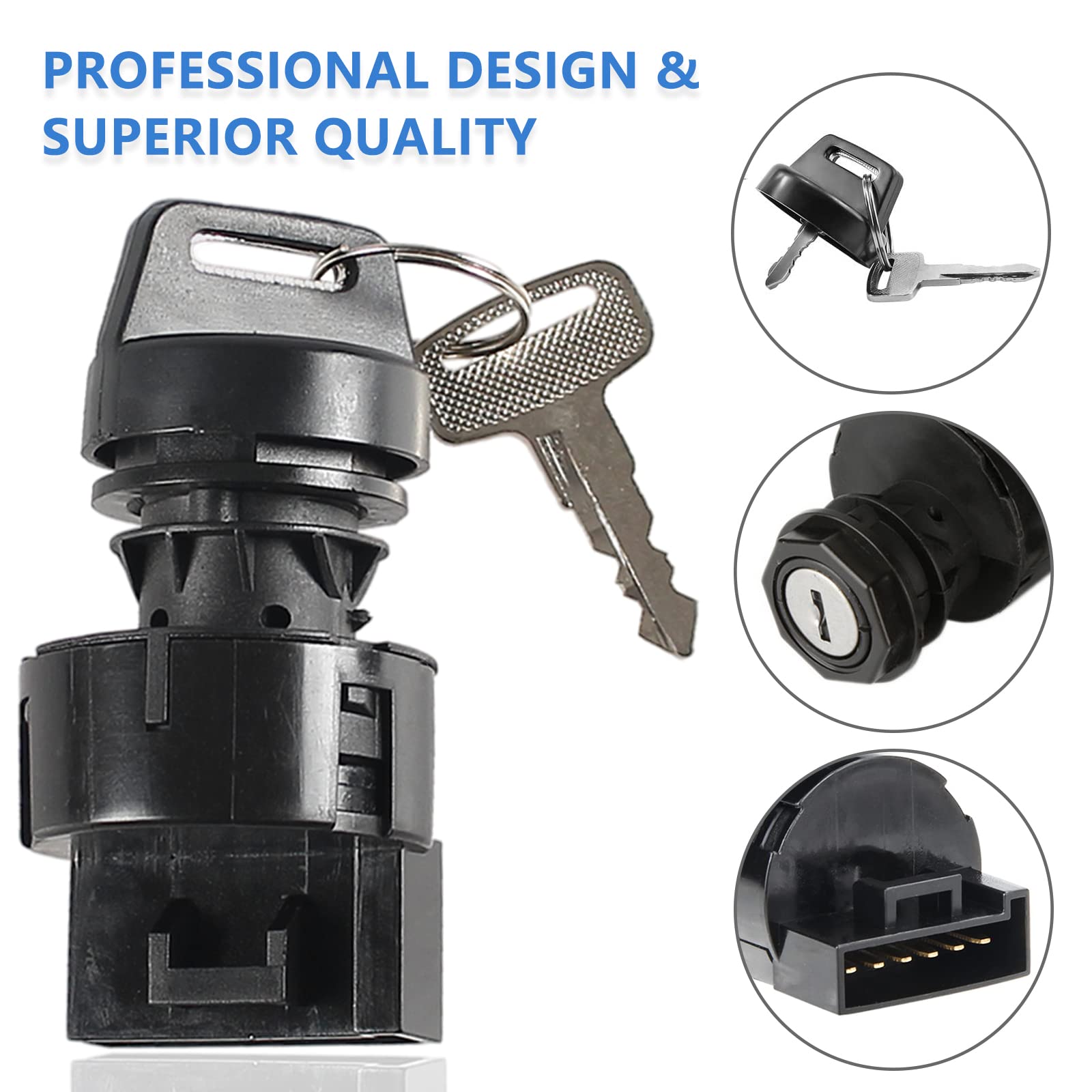 Gstp 6 Pin Ignition Key Switch Compatible With Polaris Ranger Rzr Sportsman 400 425 500 570 700 800 900 1000 -Replace 4011002 40