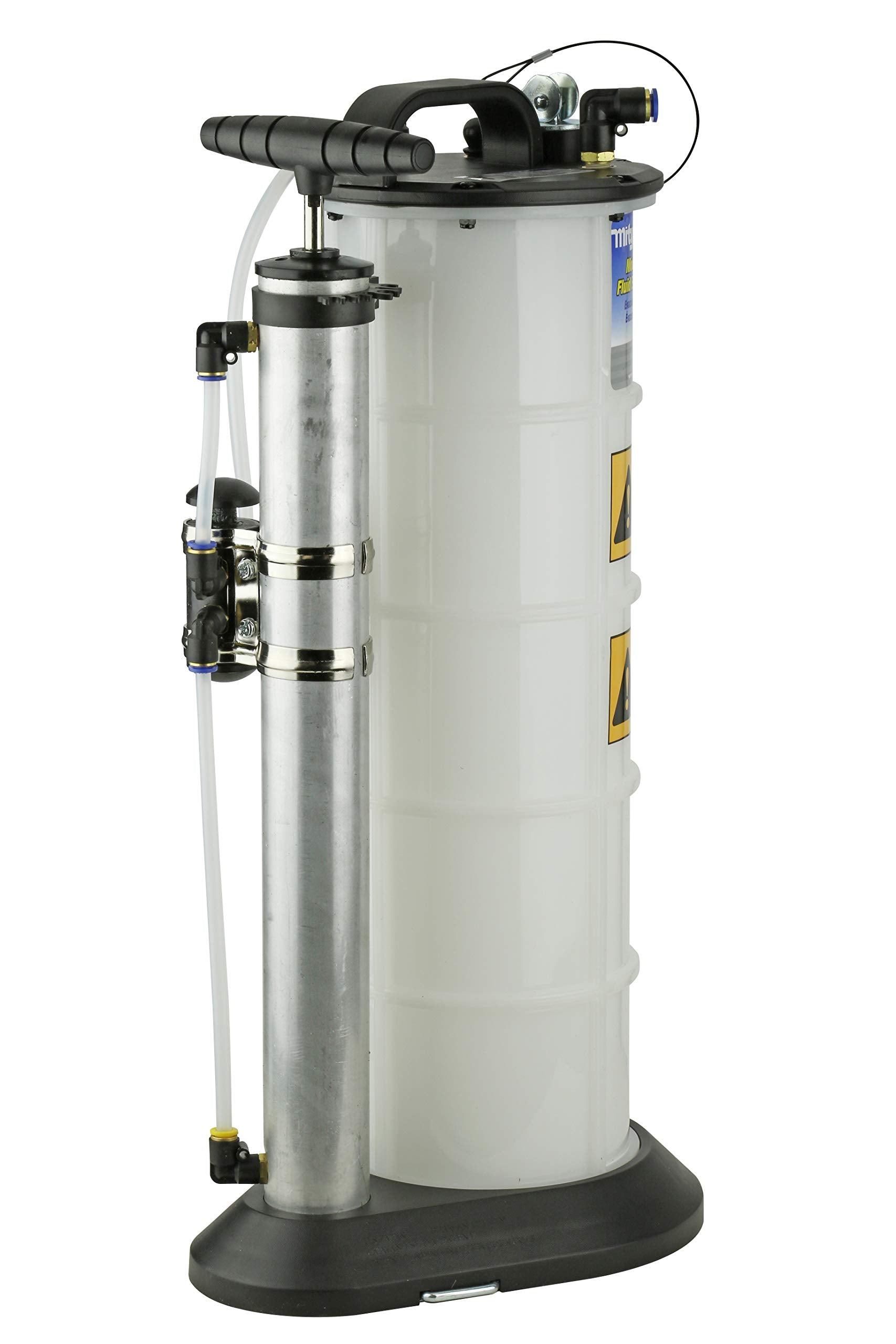 Mityvac 7201 Fluid Evacuator & Dispensing Pump, 2.3 Gallon, Chemical-Resistant Polyethylene, White, Manual Operation
