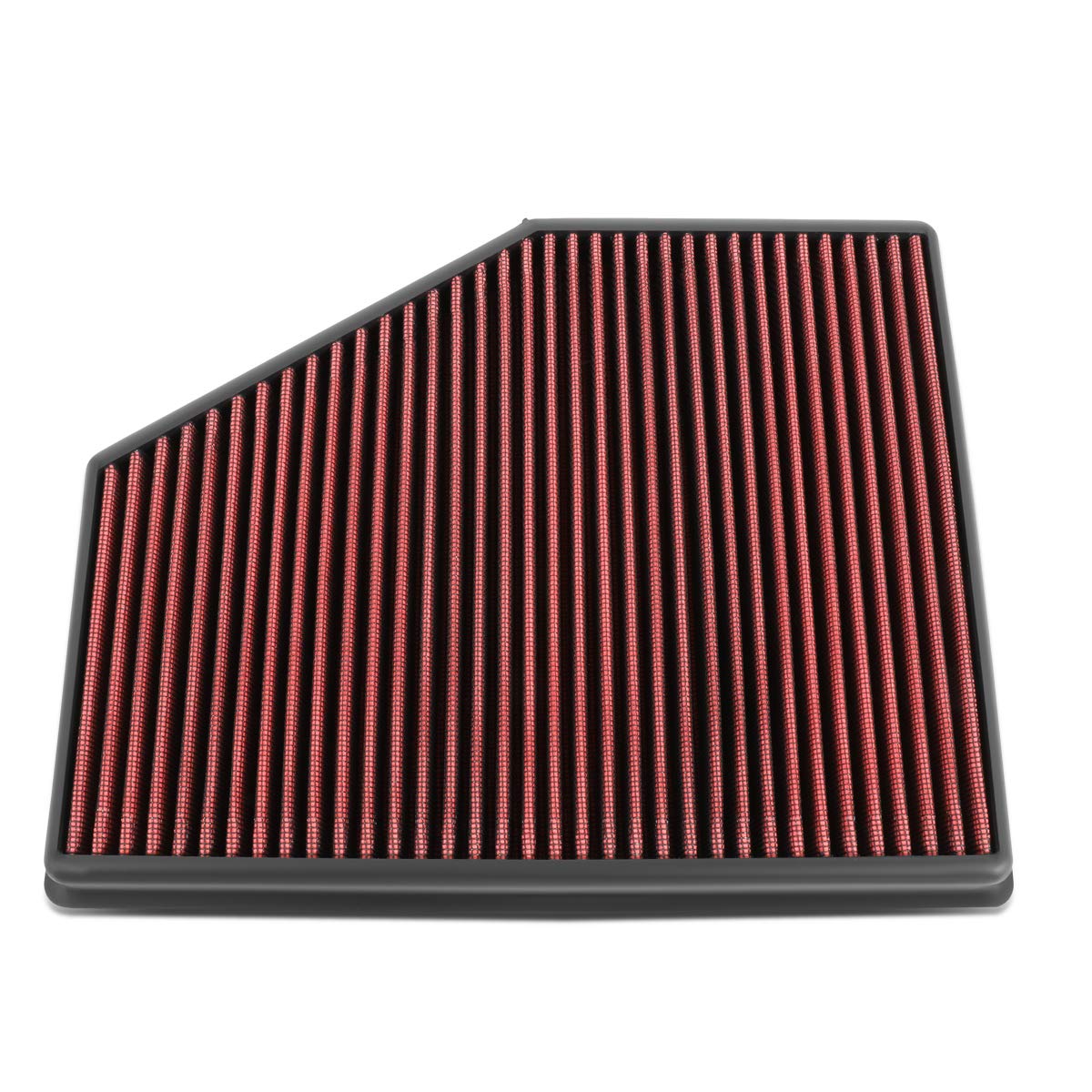 DNA Motoring AFPN-204-RD Clean Air Washable Drop In Panel Air Filter [Compatible with 18-19 BMW 530E / 17-19 530I / 17-19 540I /