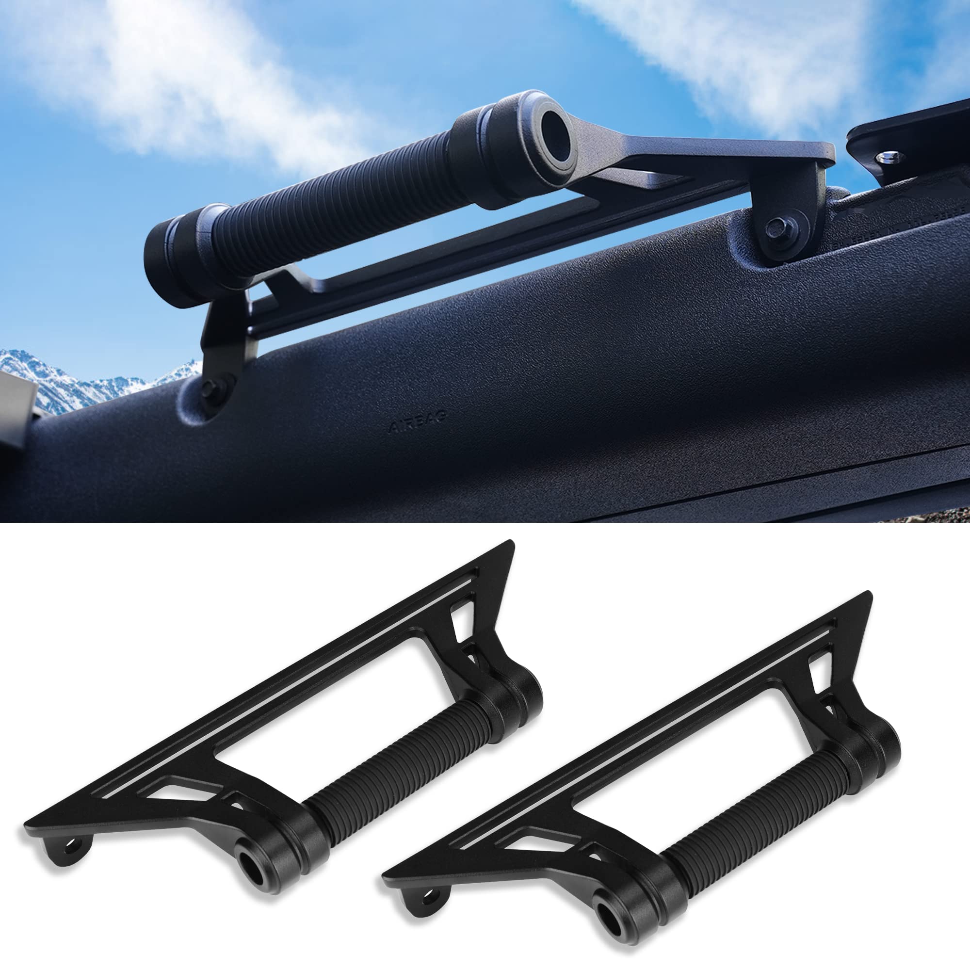 REFORM DESIGN Updated Aluminum Grab Handles Compatible with Ford Bronco 2024 2023 2022 2021 Front Seat 2/4 Door Soft & Hard Top,