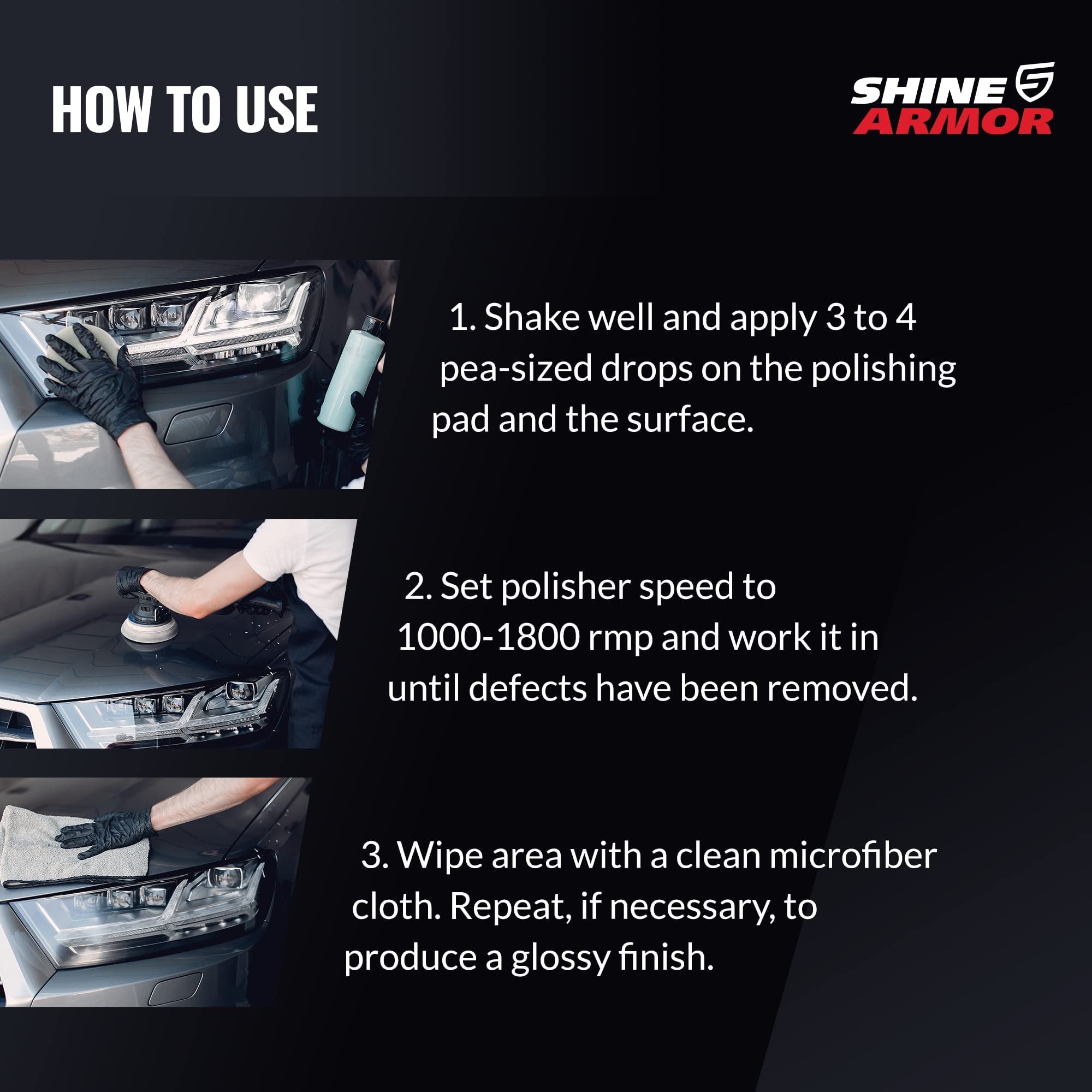 SHINE ARMOR Car Scratch Remover Polish - 4oz Repair & Protection, Model 7340439917283