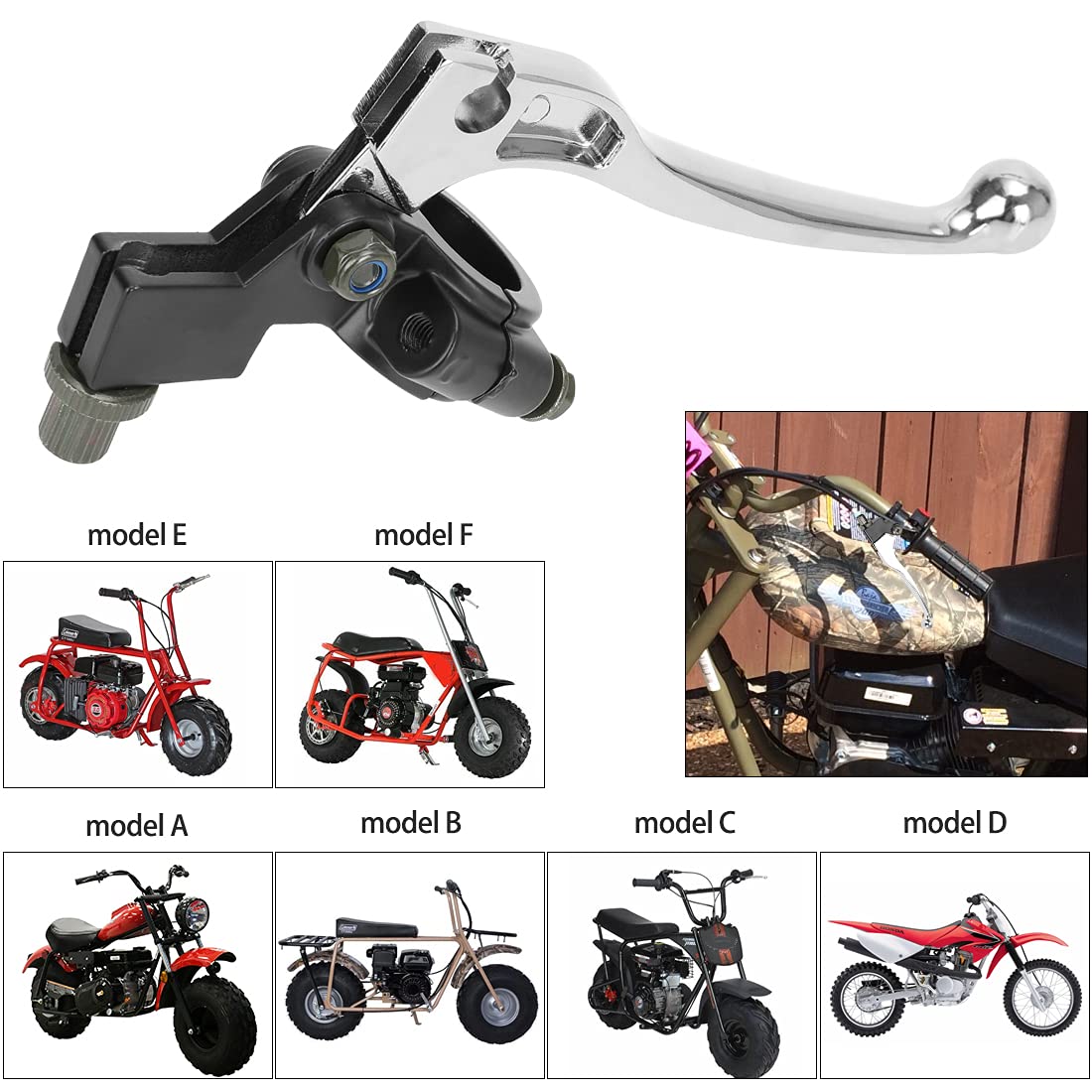 Fvrito Left Brake Handle Clutch Lever Perch For 98Cc 196Cc 6.5Hp 5.5Hp Coleman Ct200U Bt200X Trail 200 Cc100X Ct100U Baja Motovo