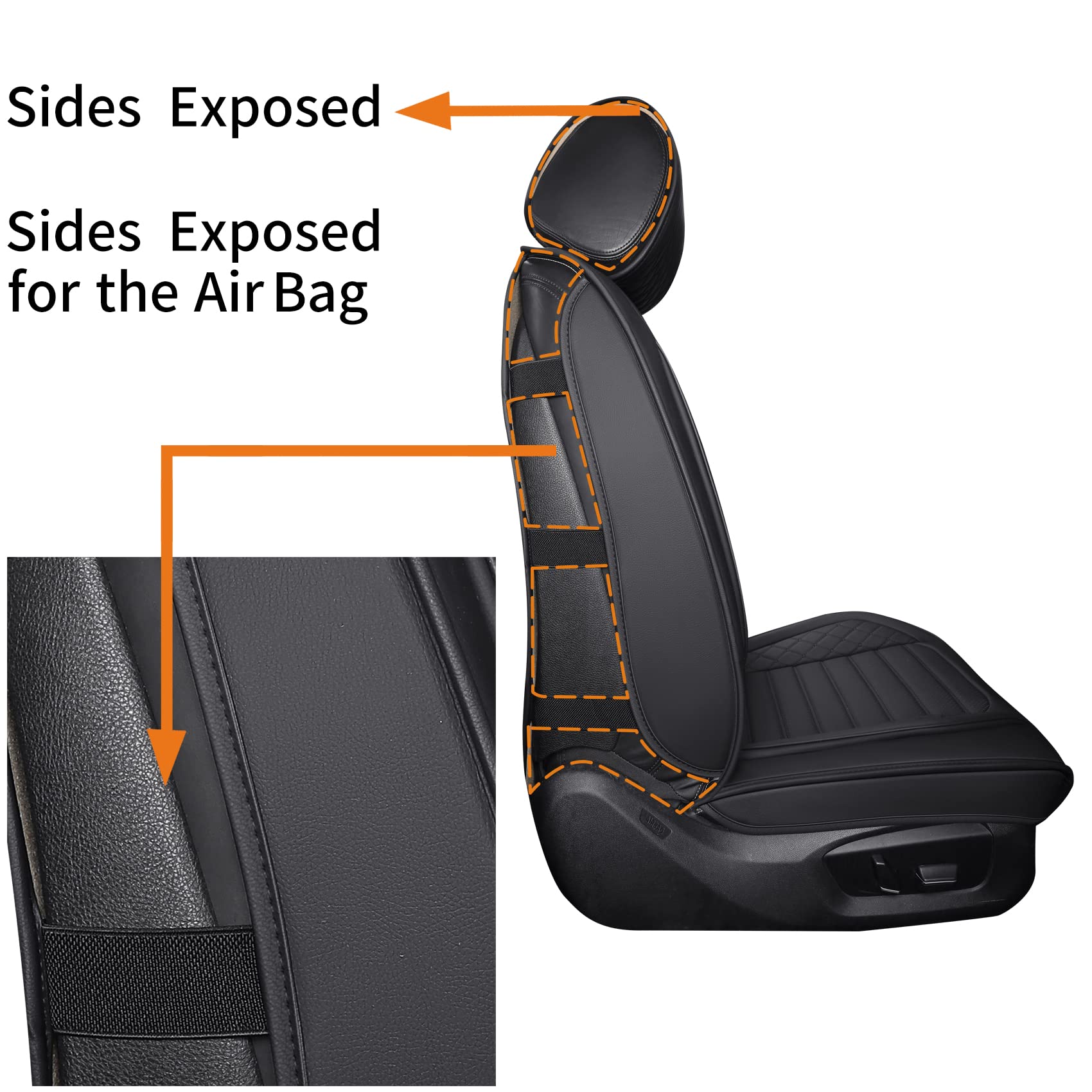 Aierxuan Car Seat Covers Waterproof Leather Universal for Toyota Corolla Honda Civic Accord Nissan Altima Sentra Rogue Kia Hyund