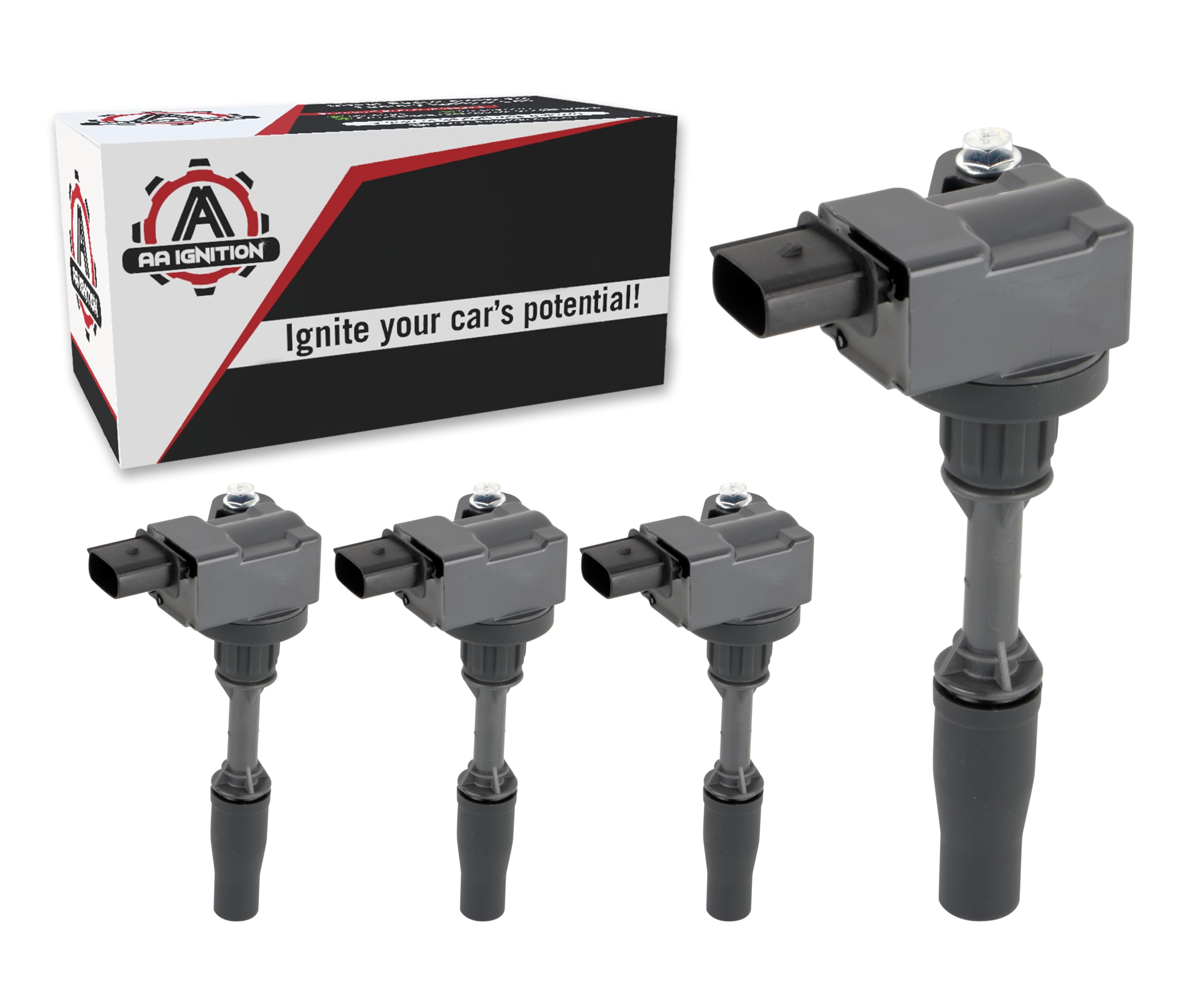 Ignition Coil Replacement Set of 4 by AA Ignition - Compatible with Buick, Cadillac, Chevy, GMC - Envision, LaCrosse, CTS, Color