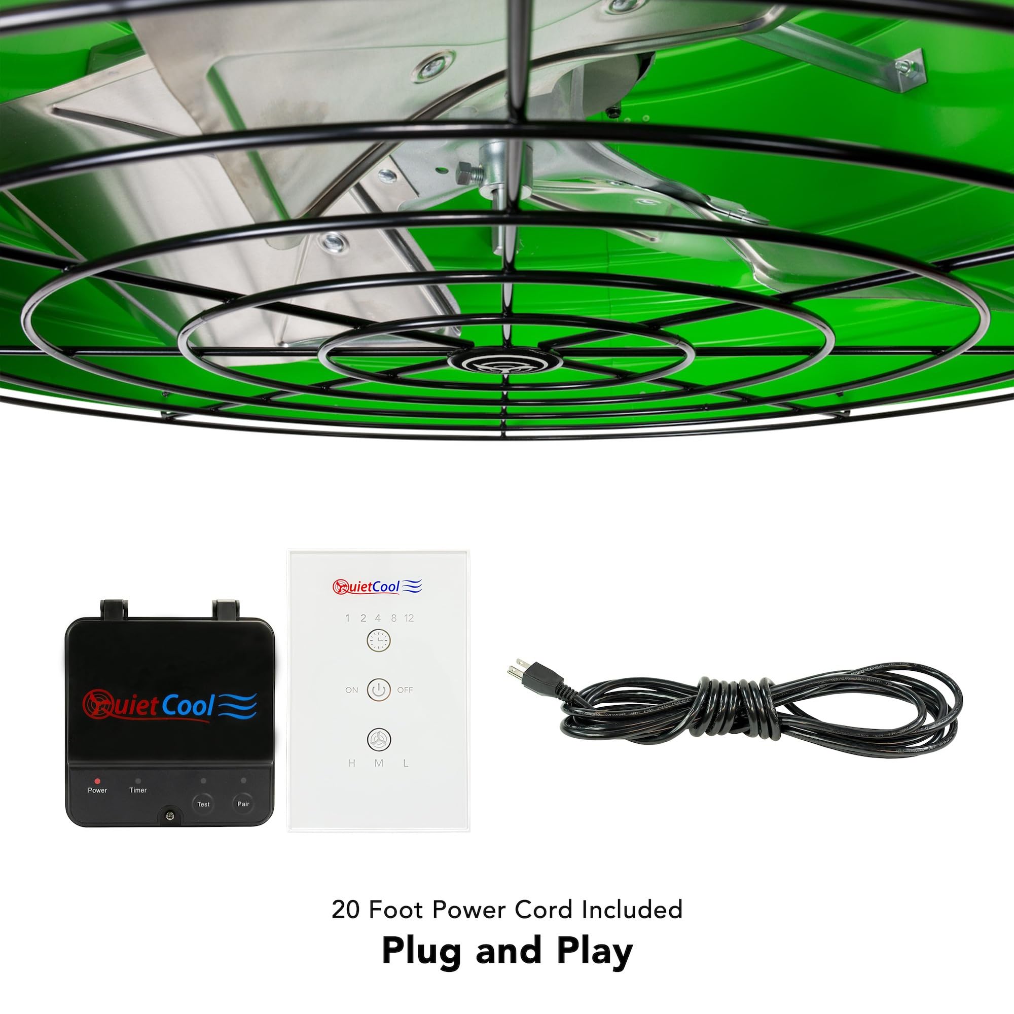 Quietcool Qc Es-7000 Rf Energy Saver Advanced Whole House Fan With Wireless Control - Up To 6878 Cfm - As Low As 164 Watts - Two