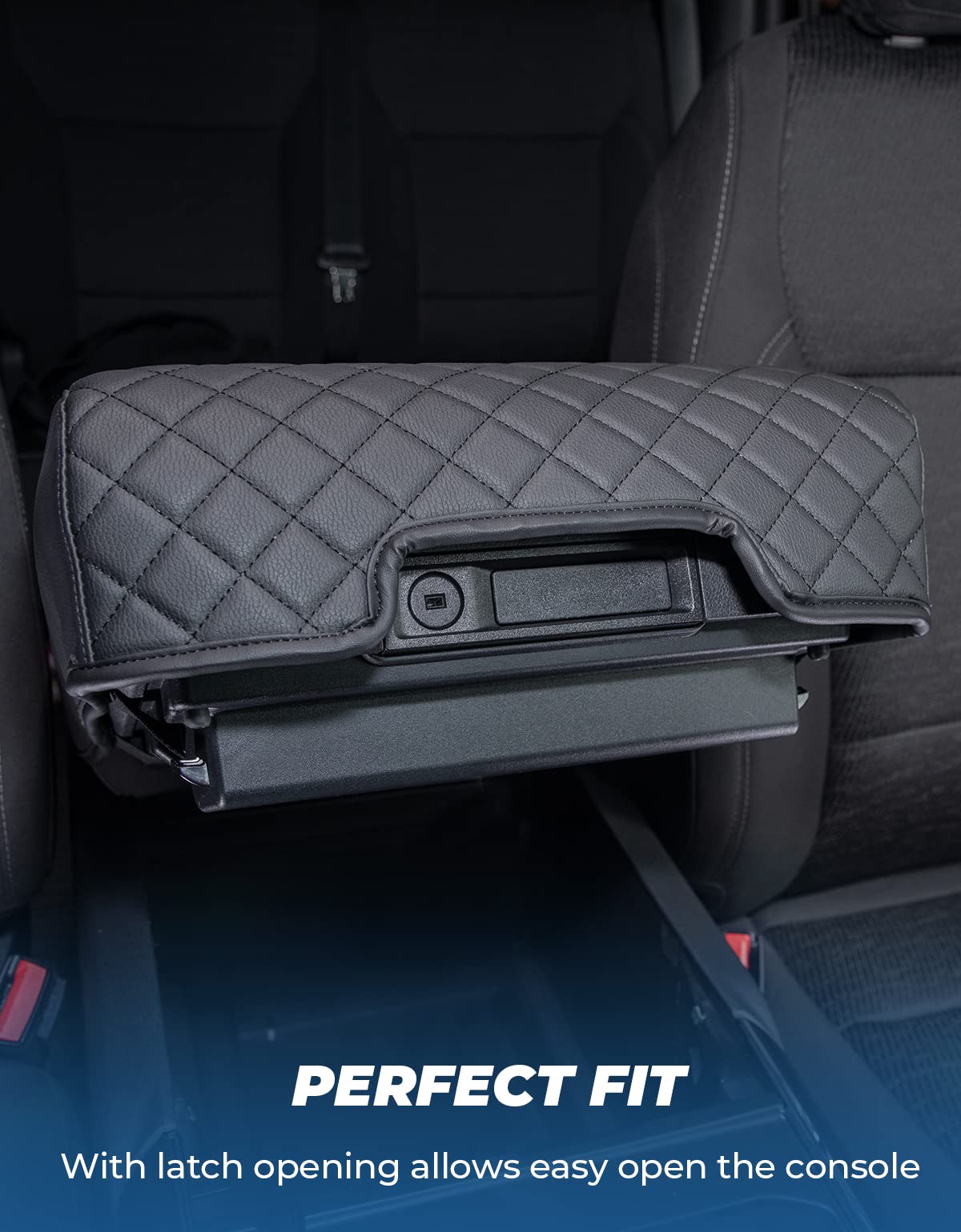 Issyauto Center Console Cover Compatible With 2021 2022 2023 2024 2025 Ford F150 Armrest Cover Leather Arm Rest Cover Middle Con
