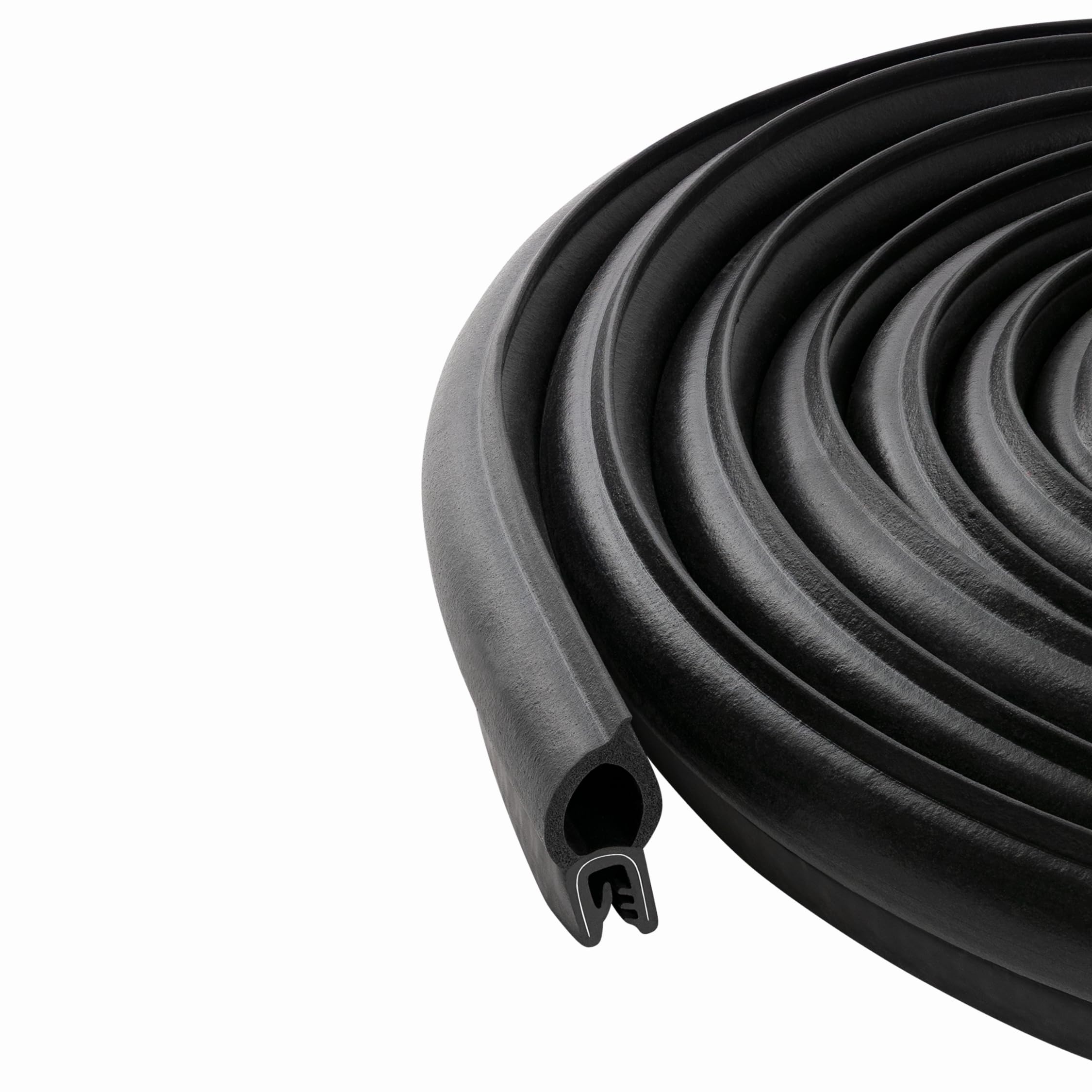 Vertical Bulb Trim Seal Bulb Diameter: 0.5'' Grip Range: 0.039'' To 0.14'' | Trunk, Boot, Lid, Hood, Hatch Rubber (100 Feet)