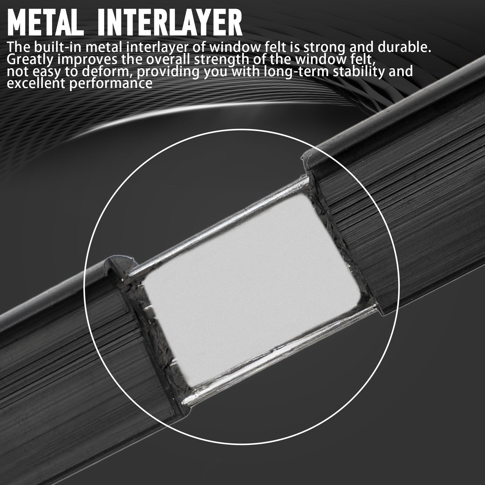 WEILEITE Front Door Window Channel Felt Trim Seal Weather Stripping Kit Compatible with GMC C1500 C2500 C3500 K1500 K2500 K3500