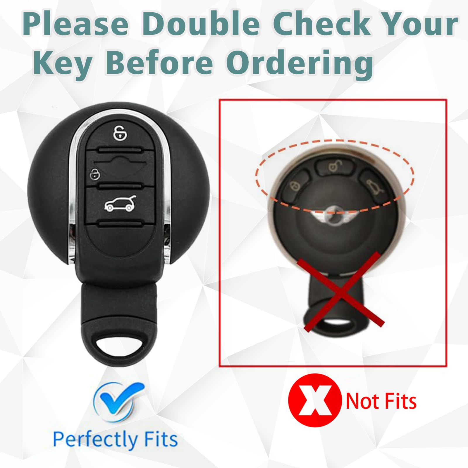 keycov Key Fob Cover for Mini Cooper, Thermoplastic, White, Compatible with Clubman & Countryman, F54 F55 F56 F57 F60