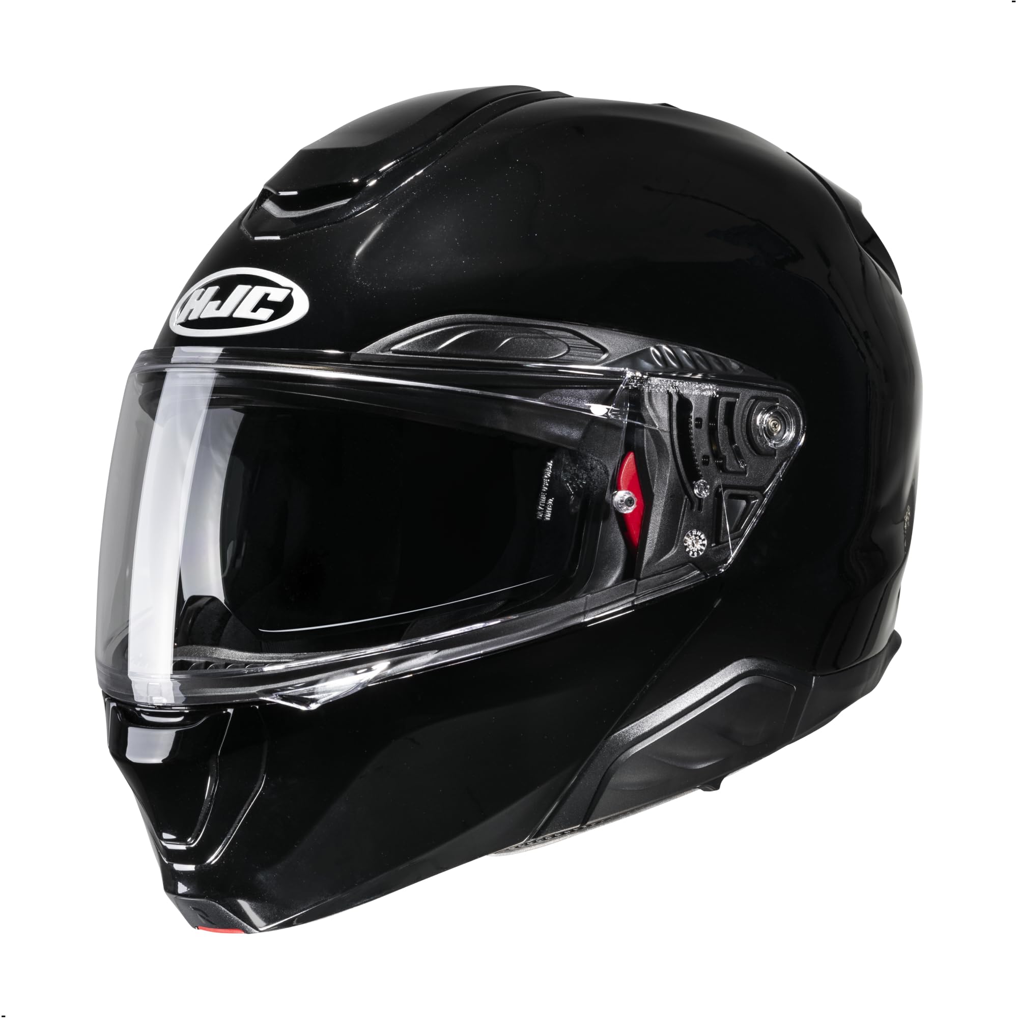 HJC RPHA 91 Solid Modular Motorcycle Helmet with HJ-37 Pinlock Shield, DOT Approved (Black, Medium)
