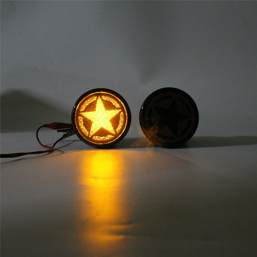 V8 God Turn Signal Star Lights Front Blinkers Led Parking Lights For Jeep Wrangler Jk & Unlimited 2007-2018