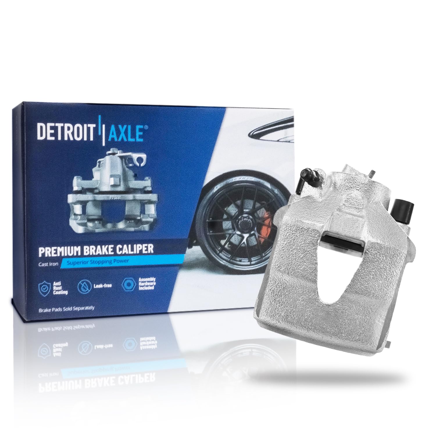 Detroit Axle - Front Right Brake Caliper for Volkswagen Jetta Golf City Beetle Cabrio GTI Polo Vento Audi A1 Seat Ibiza, Brake C