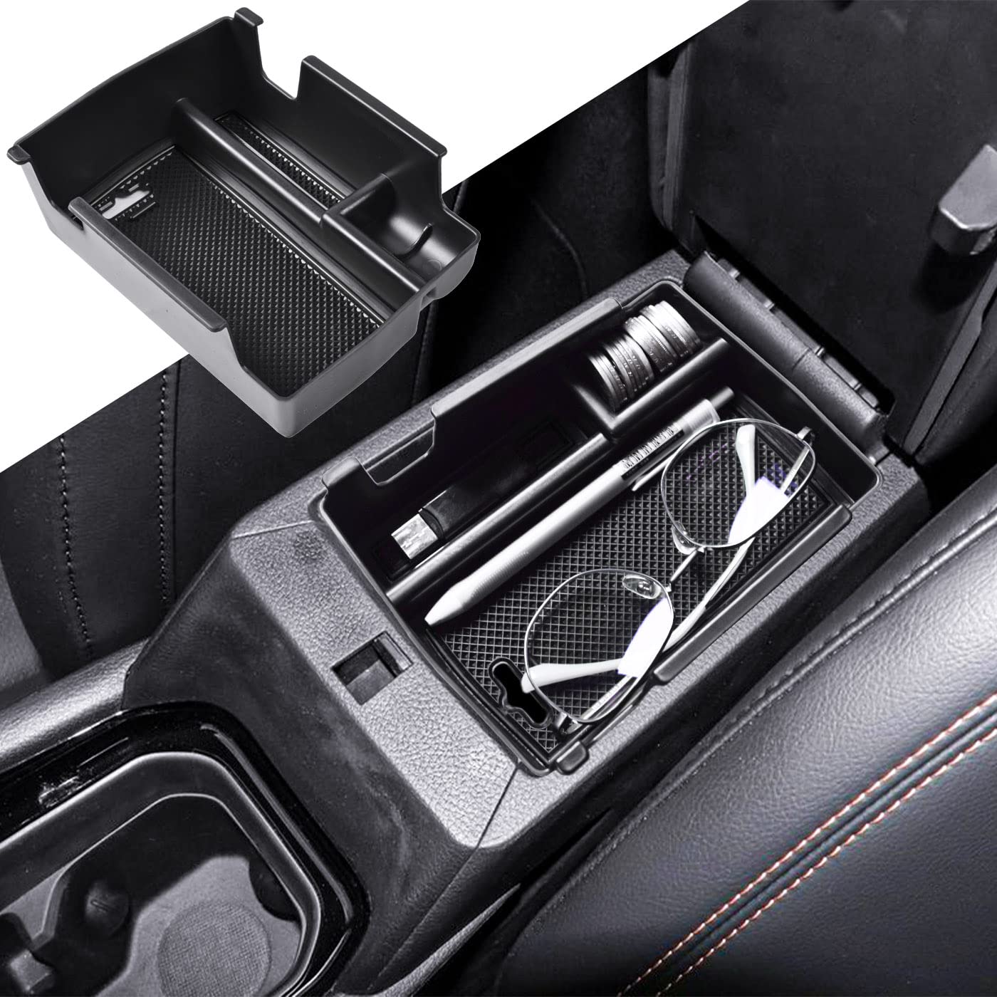 Tacobro Center Console Organizer Tray Compatible With Jeep Compass 2022 2023 2024 Accessories Insert Armrest Glove Box Secondary
